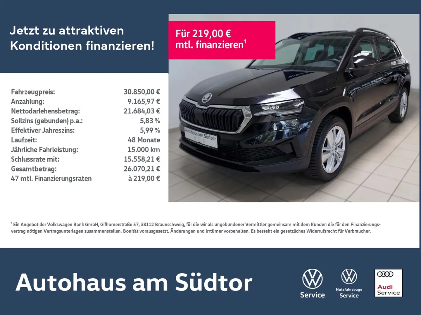 Skoda Karoq Selection 1.5 TSI | LED RFK ACC Schwarz - 1
