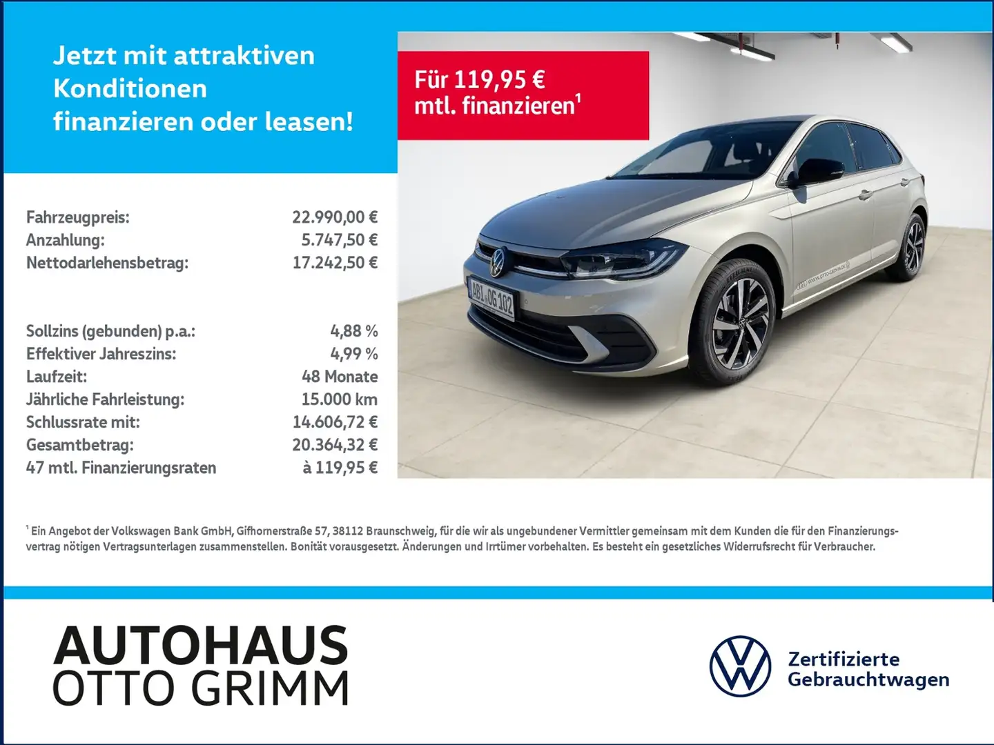 Volkswagen Polo 1.0 TSI Move LED-Matrix Kamera Silber - 1