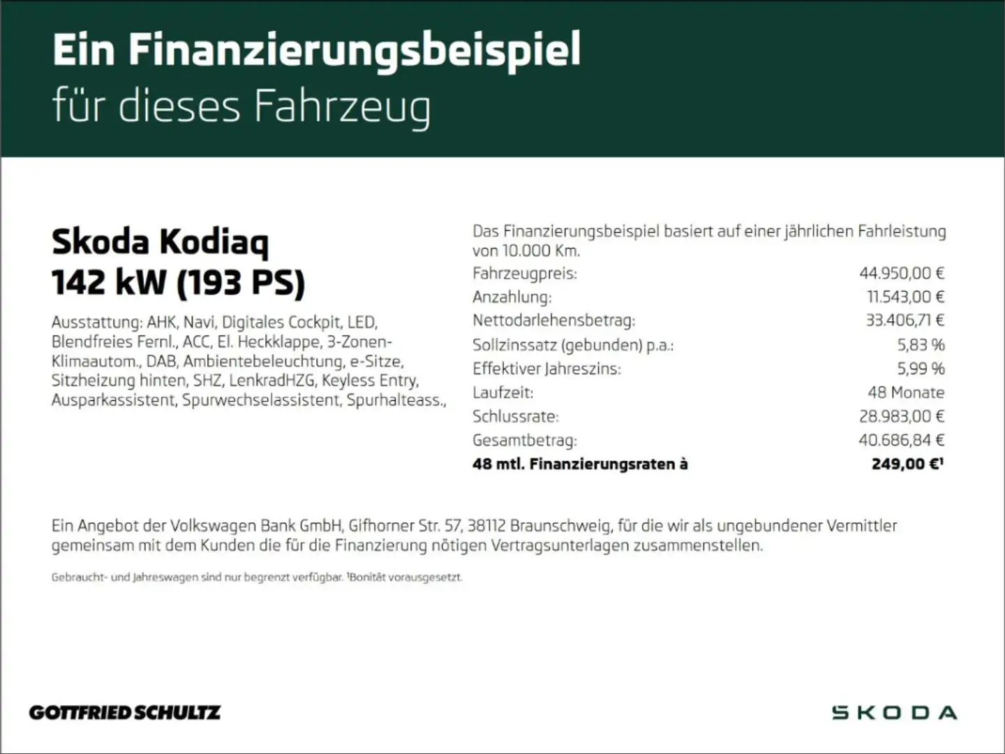 Skoda Kodiaq 2.0 TDI 4M DSG AHK NAVI ACC KAM LED SHZ PDC LM Weiß - 2