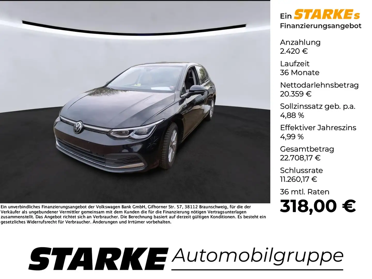 Volkswagen Golf 2.0 TDI DSG Style Schwarz - 1