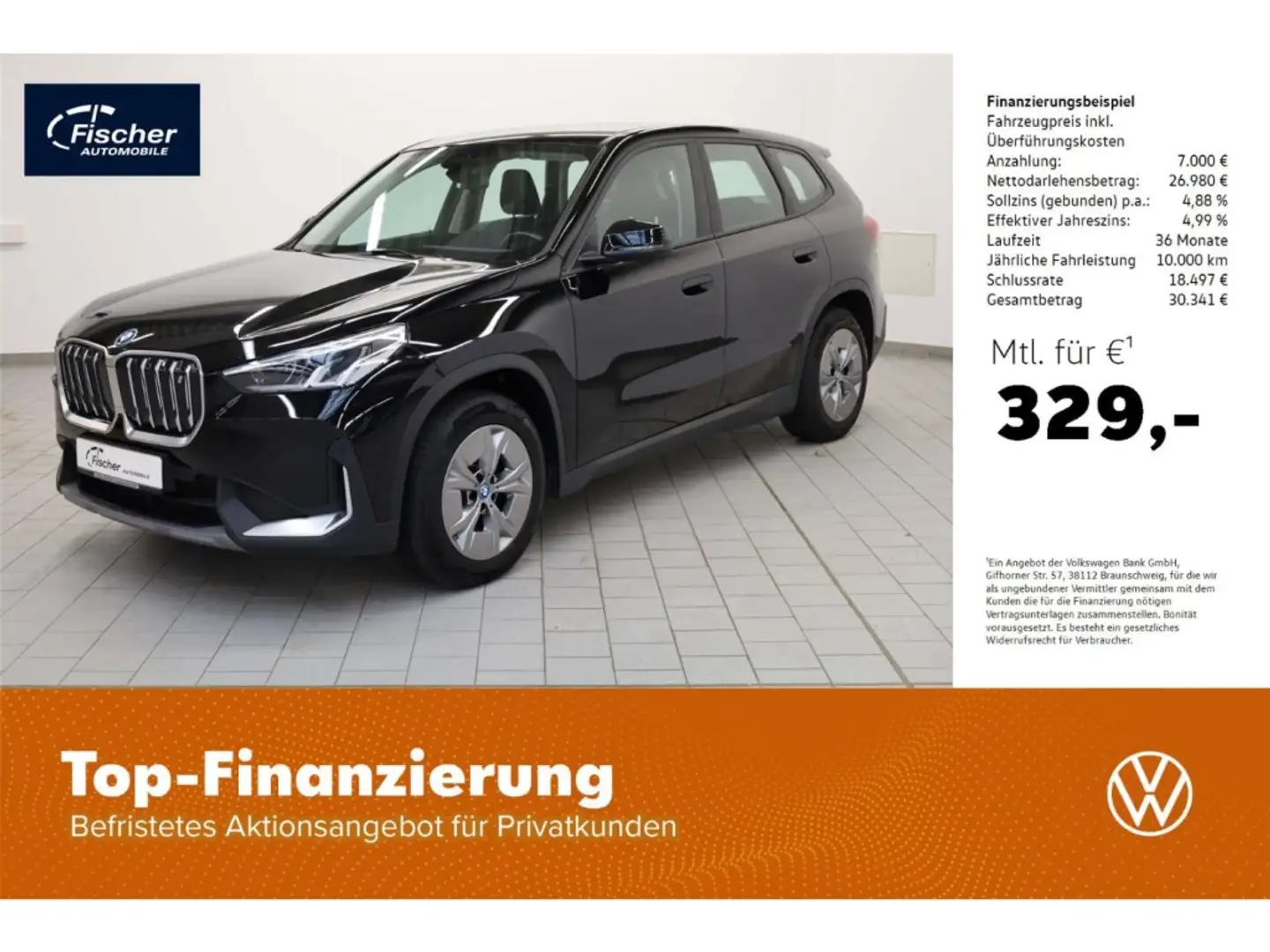 BMW iX1 Elektro 30 Zwart - 1