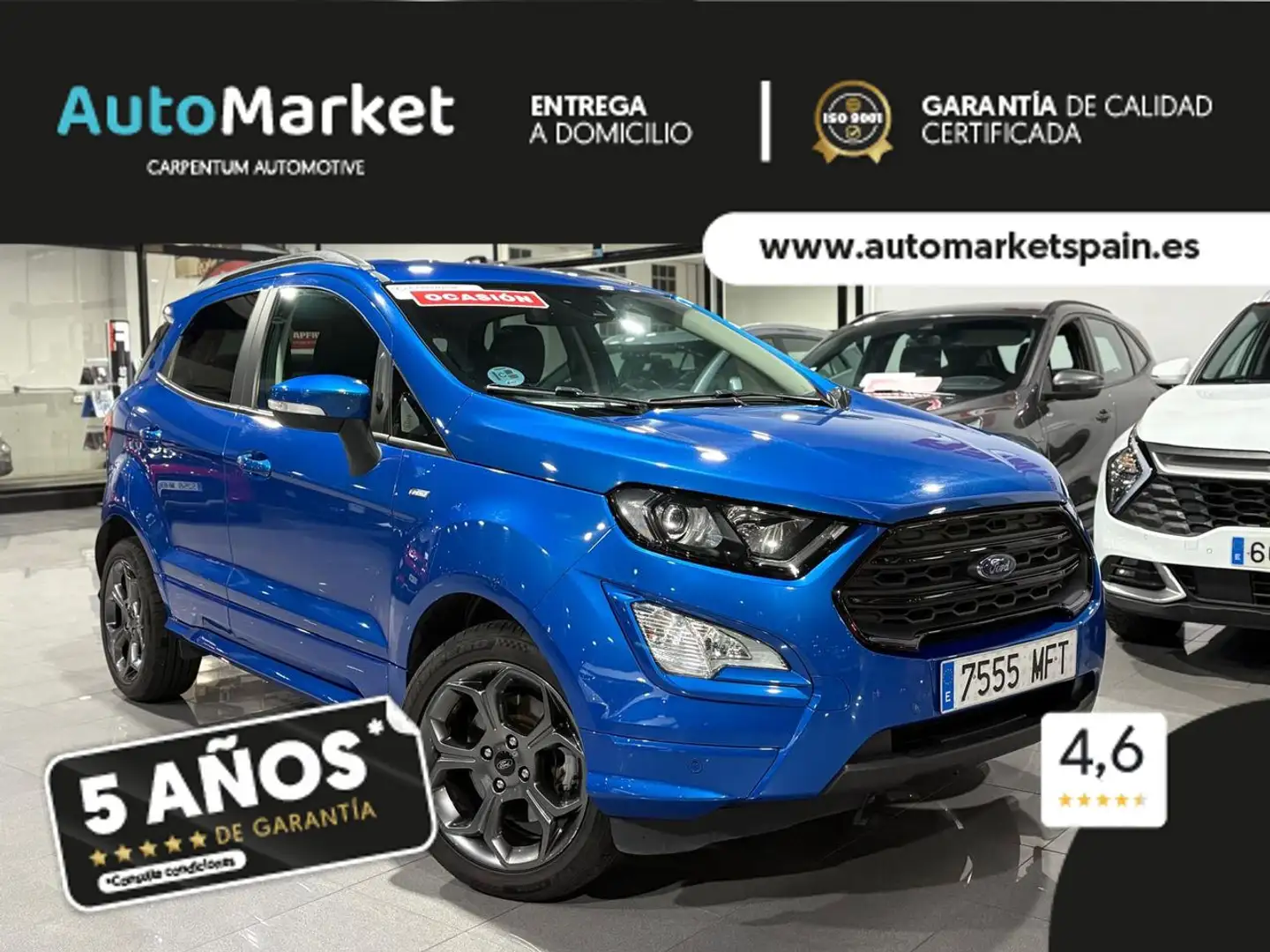 Ford EcoSport 1.0 EcoBoost ST Line 125 Bleu - 1