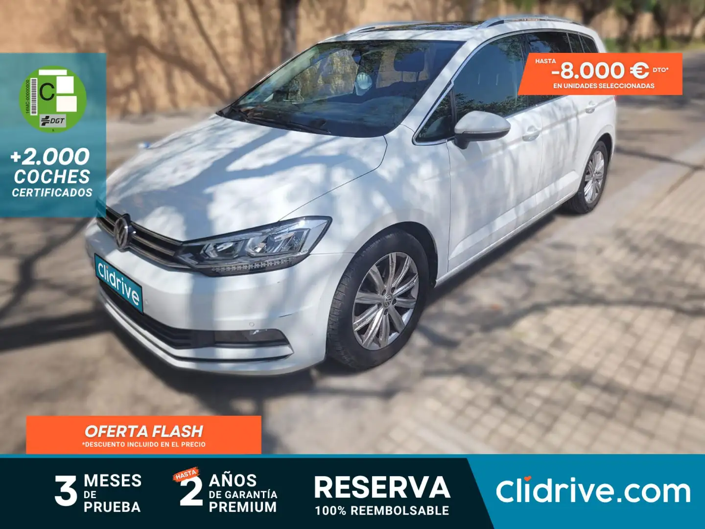 Volkswagen Touran 1.6TDI CR BMT Sport DSG7 85kW Blanco - 1