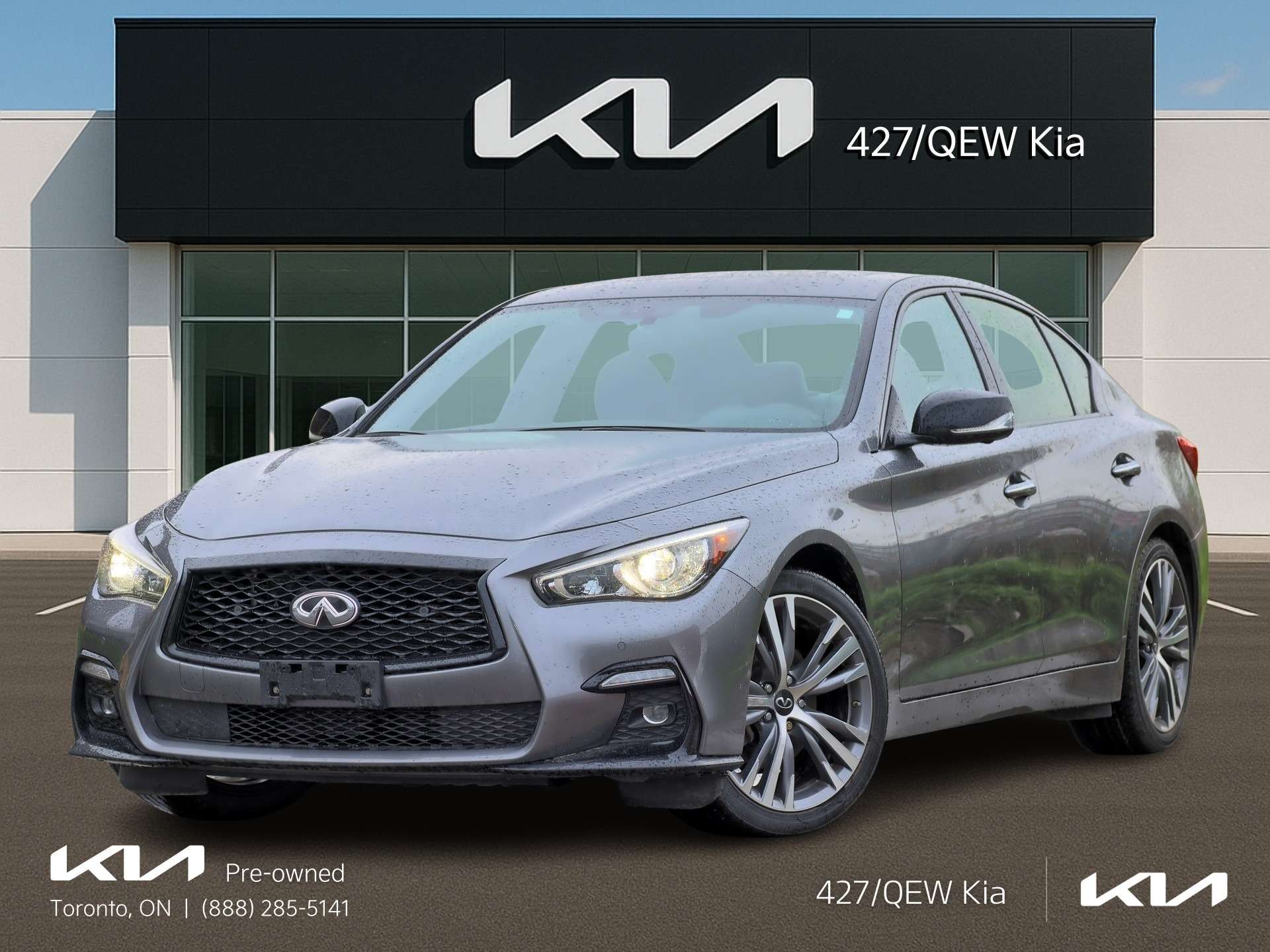 Gray 2023 INFINITI Q50 Sedan 7-Speed Automatic