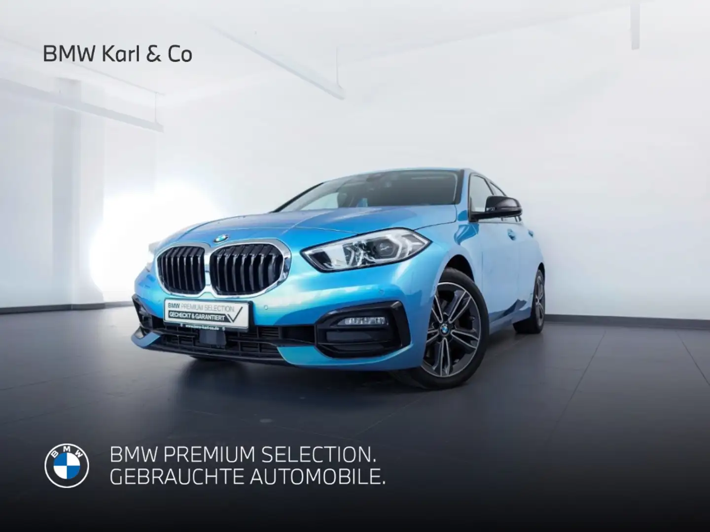 BMW 118 d Sport-Line LED Navi LenkradHZG Temp SHZ PDC Bleu - 1