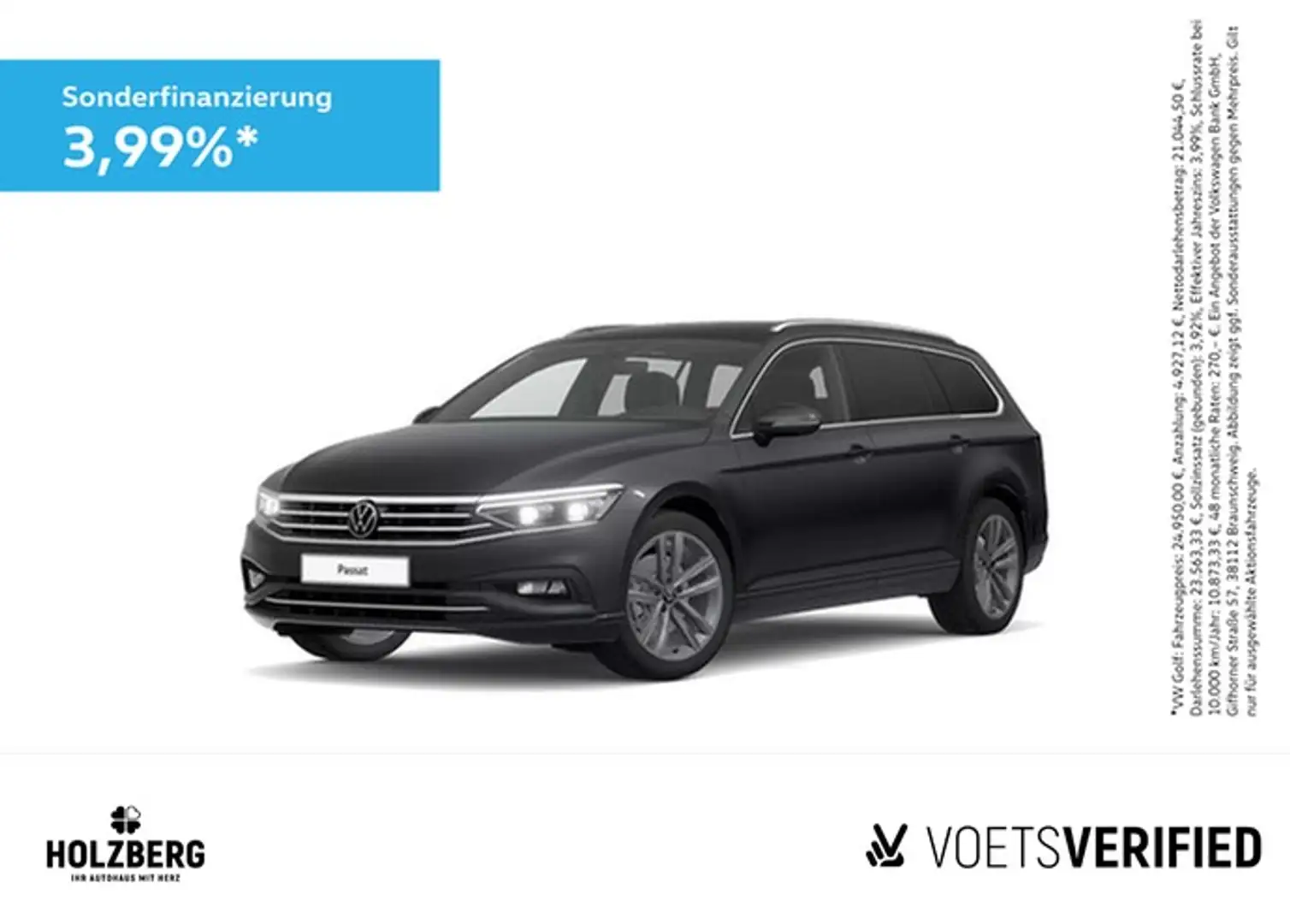 Volkswagen Passat 2.0 TDI Var. Business DSG 4Motion IQLight+PANO+... Grau - 1