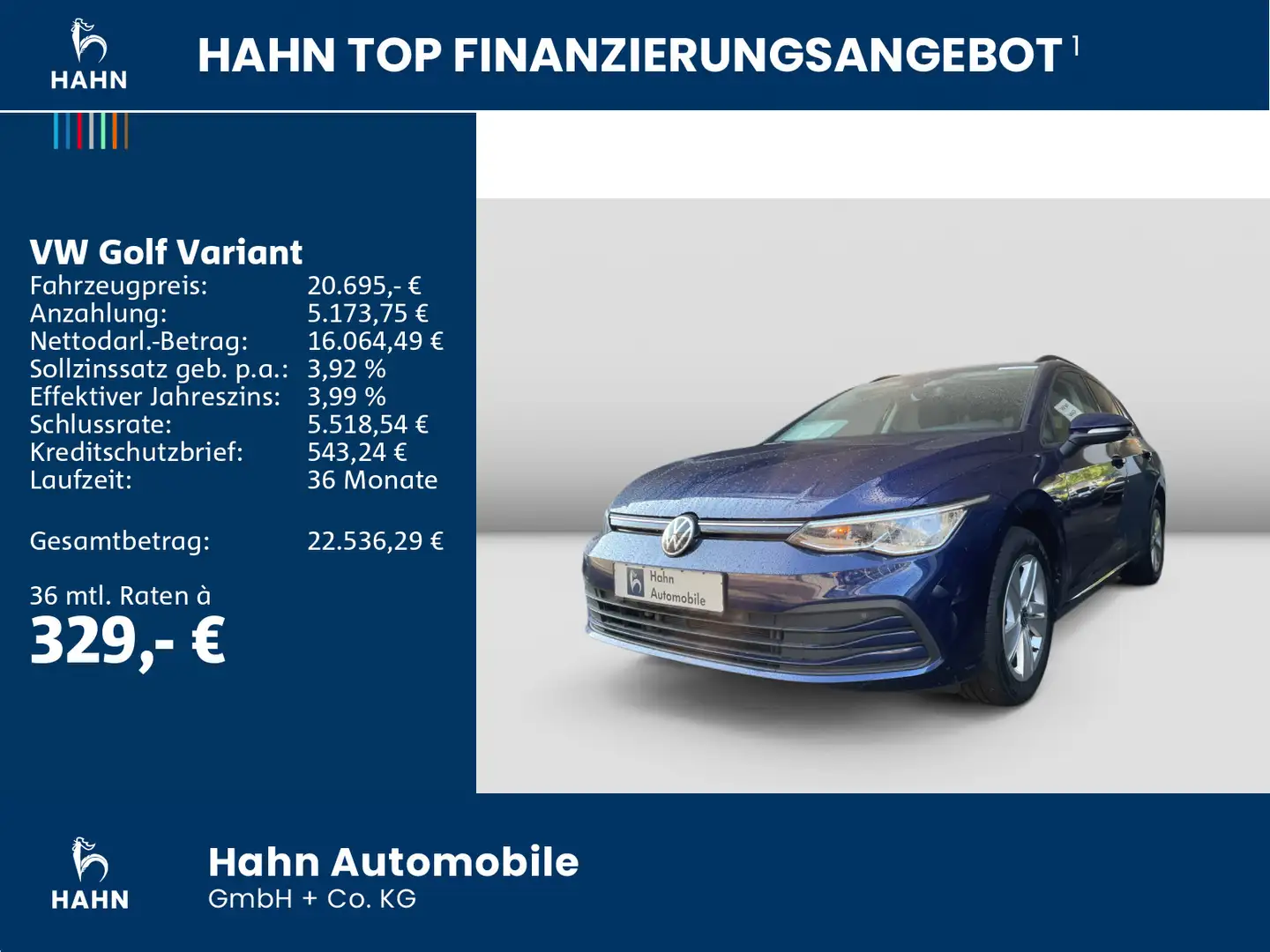 Volkswagen Golf Variant Golf VIII Variant 2.0TDI DSG Life LED PDC Navi Blau - 2