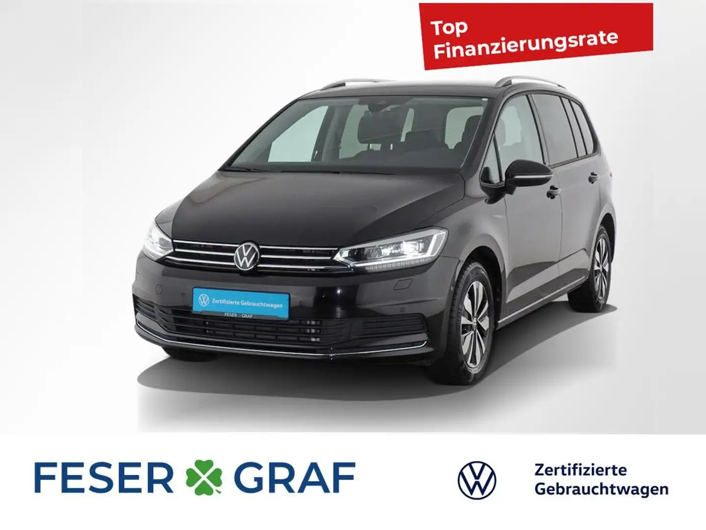 Volkswagen Touran 1.5TSI MOVE DSG Navi Kamera LED el.Klappe Schwarz - 1