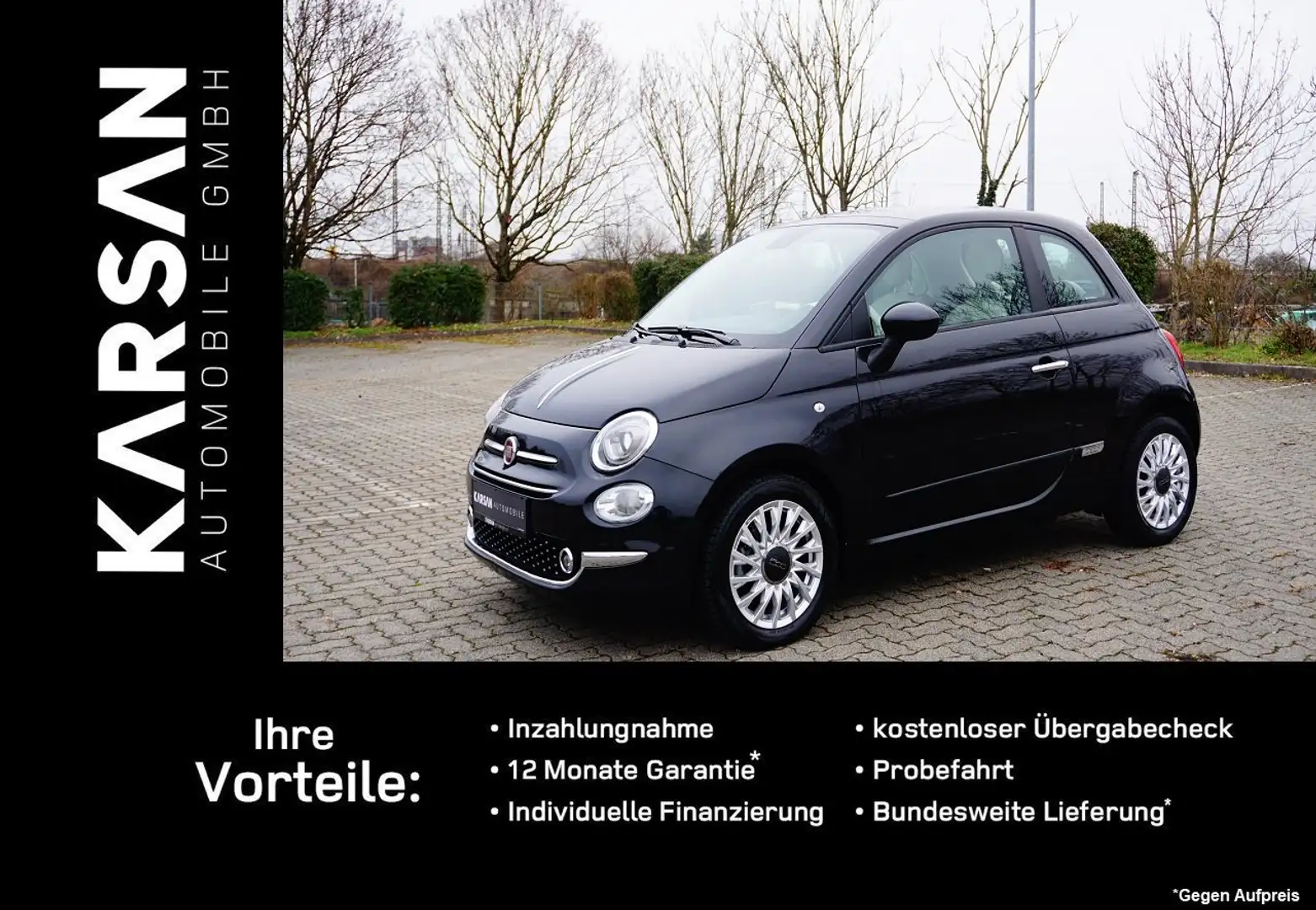 Fiat 500 Lounge/PDZ/BT/SHZ/MP3 Negro - 1