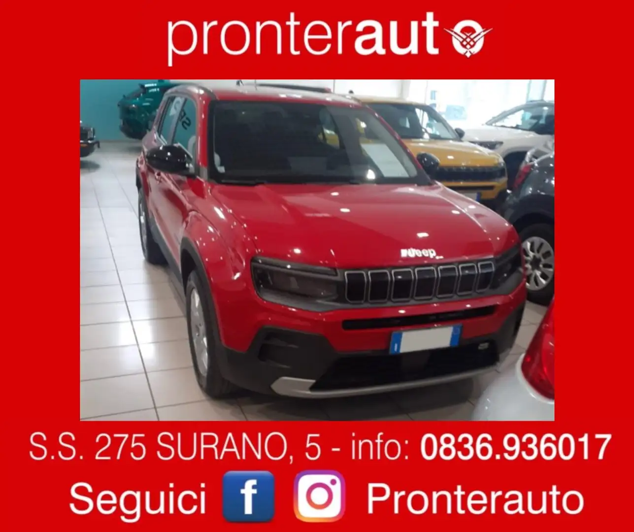 Jeep Avenger 1.2 turbo Altitude fwd 100cv Rouge - 1