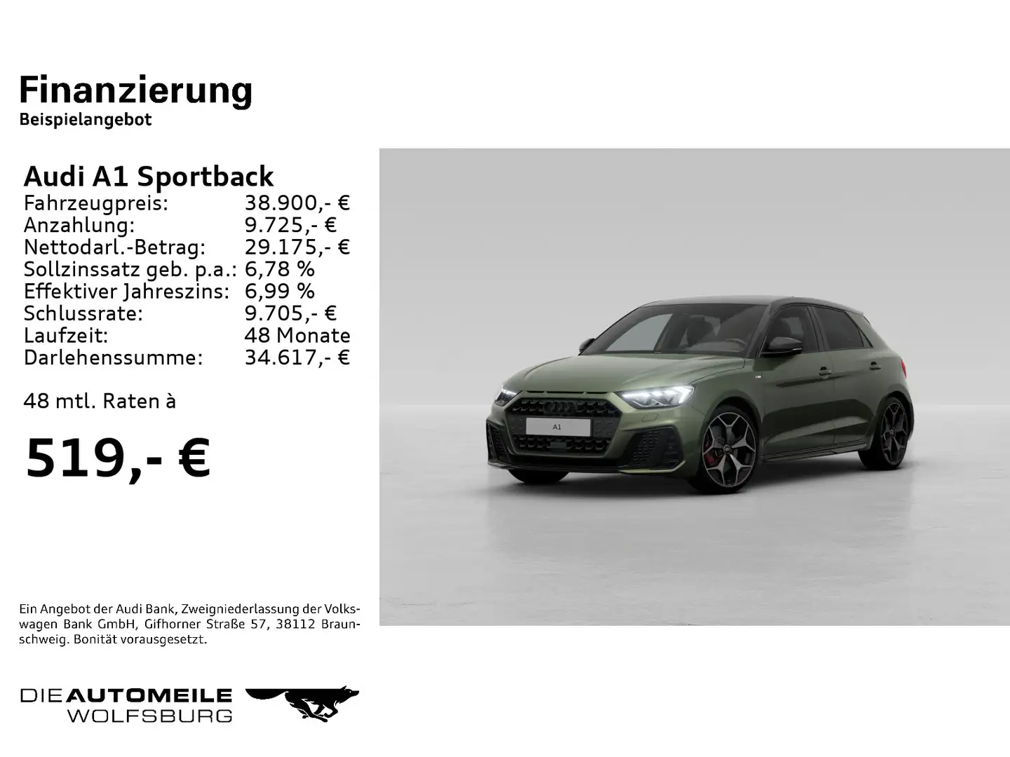 Audi A1 40 TFSI S tronic S line Verde - 2
