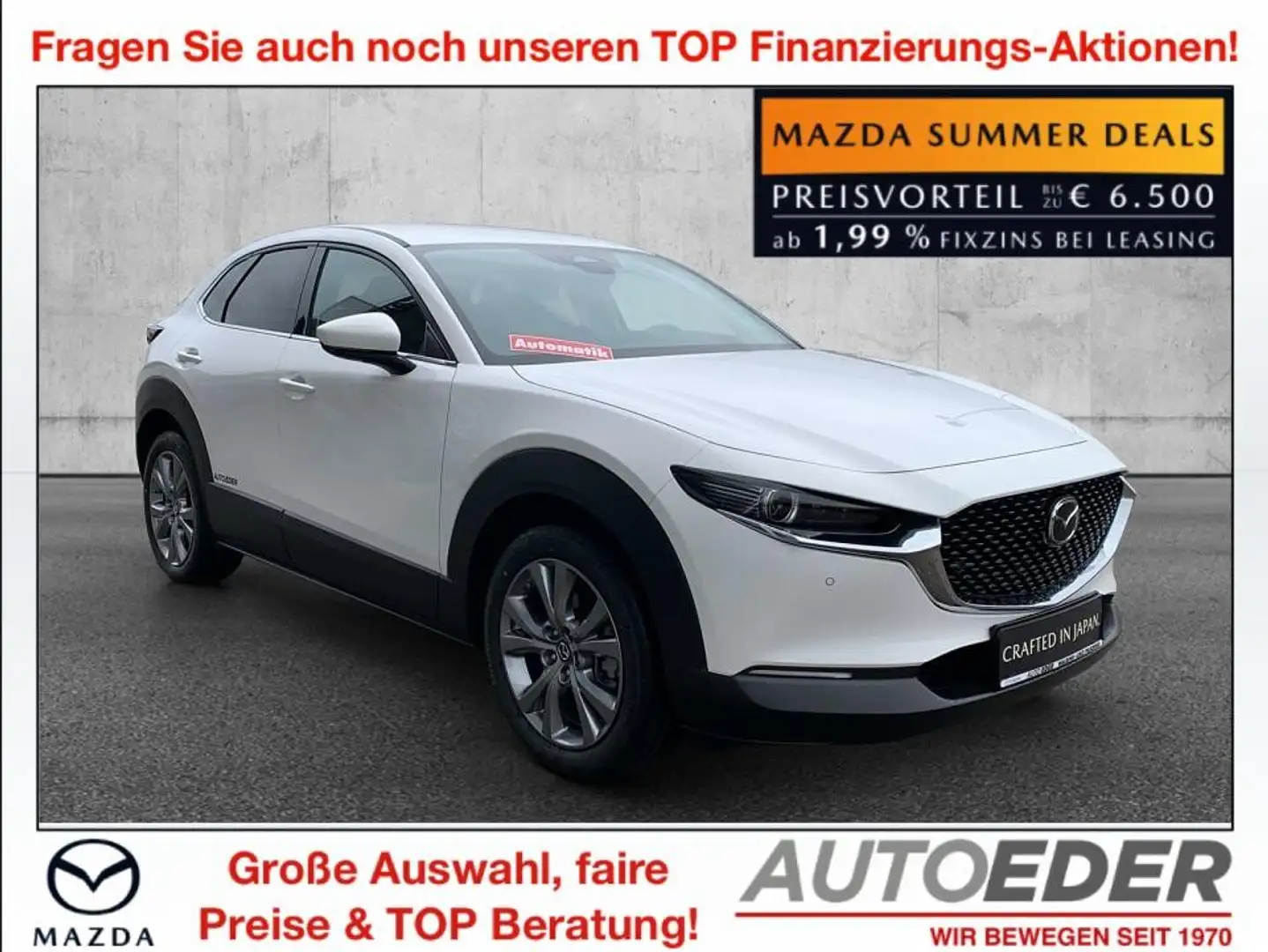 Mazda CX-30 e-Skyactive G140 Exclusive-Line Aut. Weiß - 1