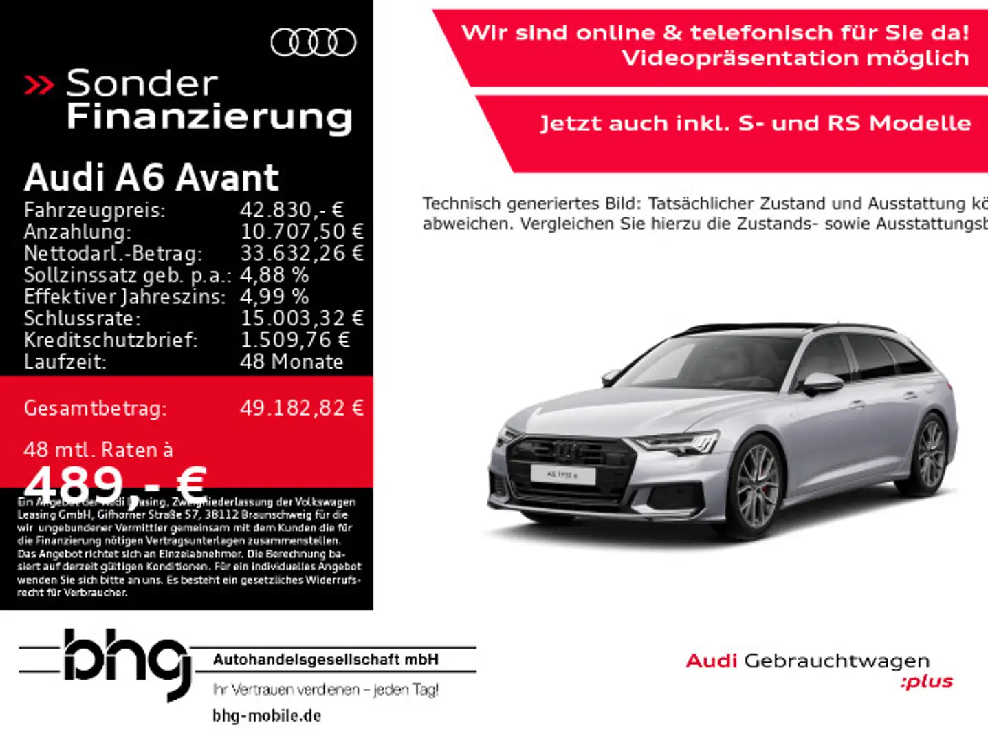 Audi A6 55 TFSI e quattro S tronic sport Silber - 1