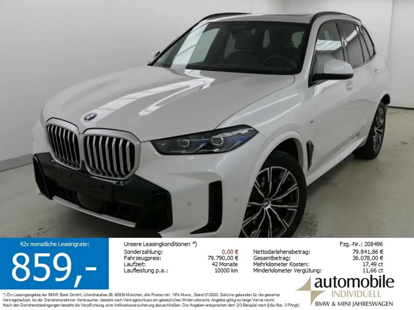 BMW X5 xDr.30d M Sport Standh Panor AHK ACC Sitzbelü Weiß - 1
