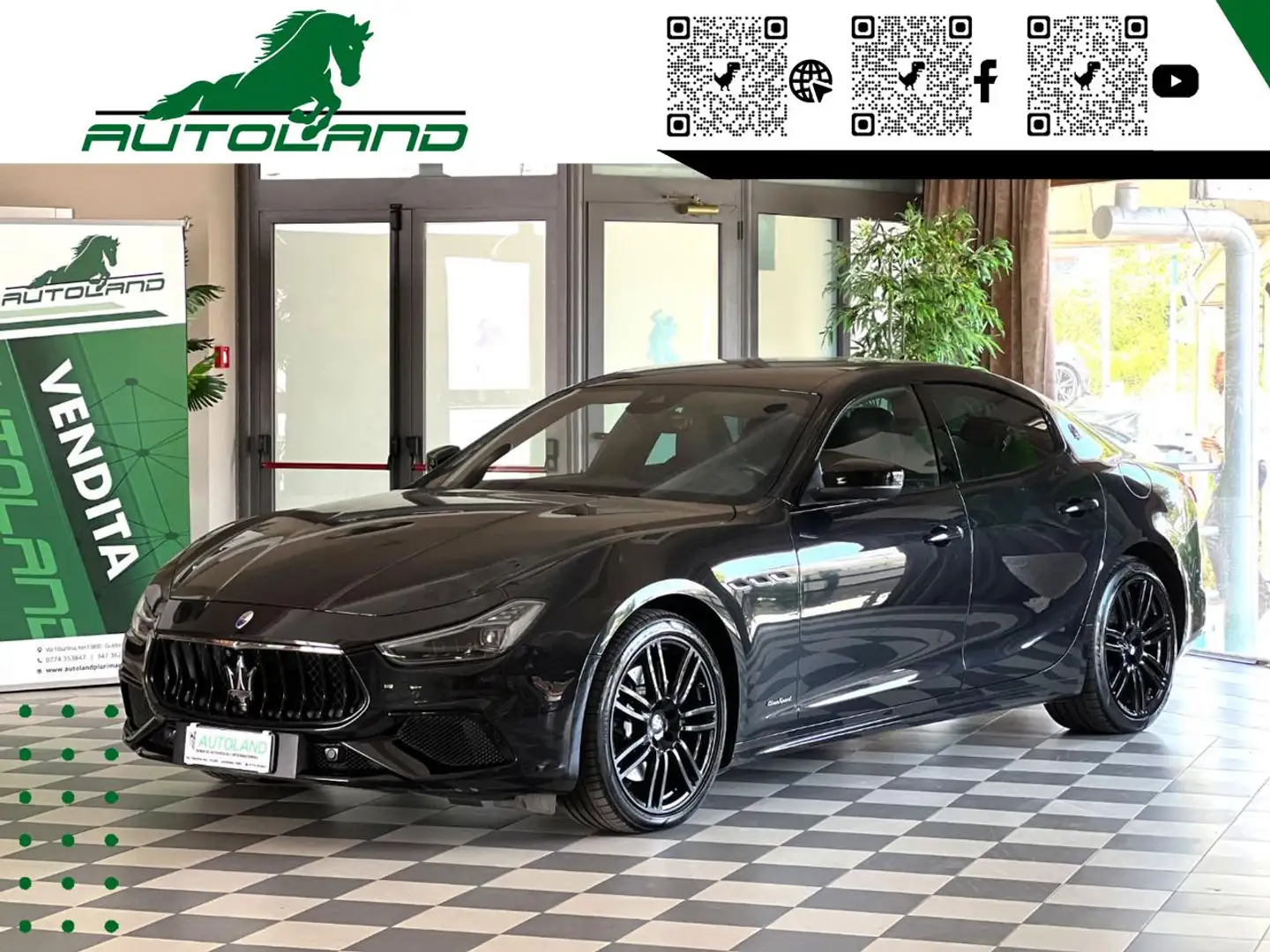 Maserati Ghibli 3.0V6 275cv Gransport Service Maserati Full Nero - 1