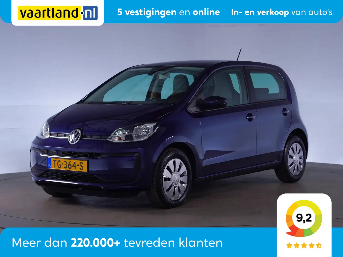 Volkswagen up! 1.0 BMT move up![Elek. Ramen Lichtsensor Airco] Bleu - 1