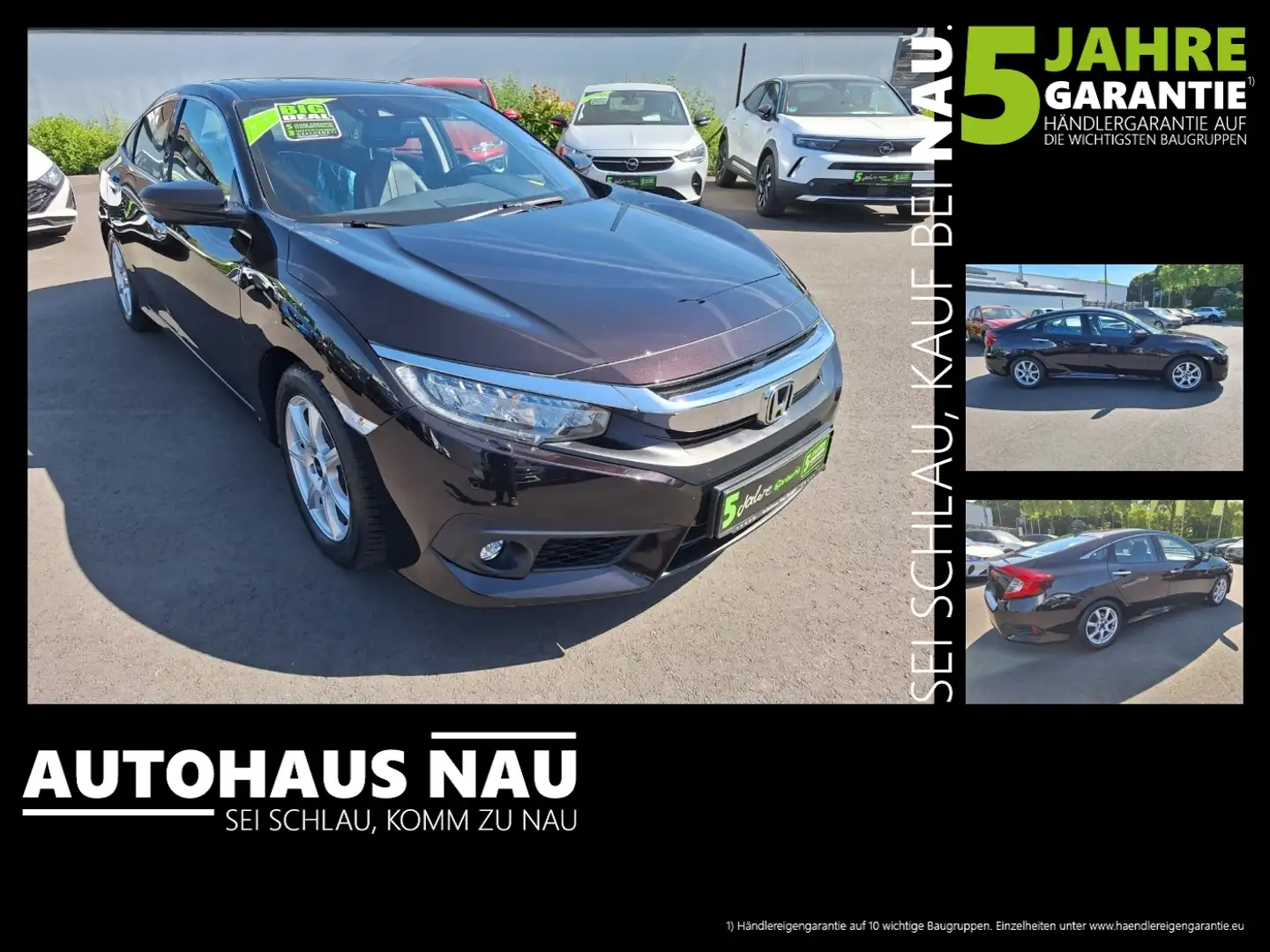 Honda Civic 4-trg. 1.5 VTEC Executive inkl. Big Deal Чорний - 1