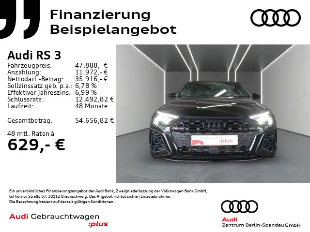 Audi RS3 RS3 Lim. *PANO*MATRIX*RS-AGA*B&O*NAV+*ACC*R-CAM*