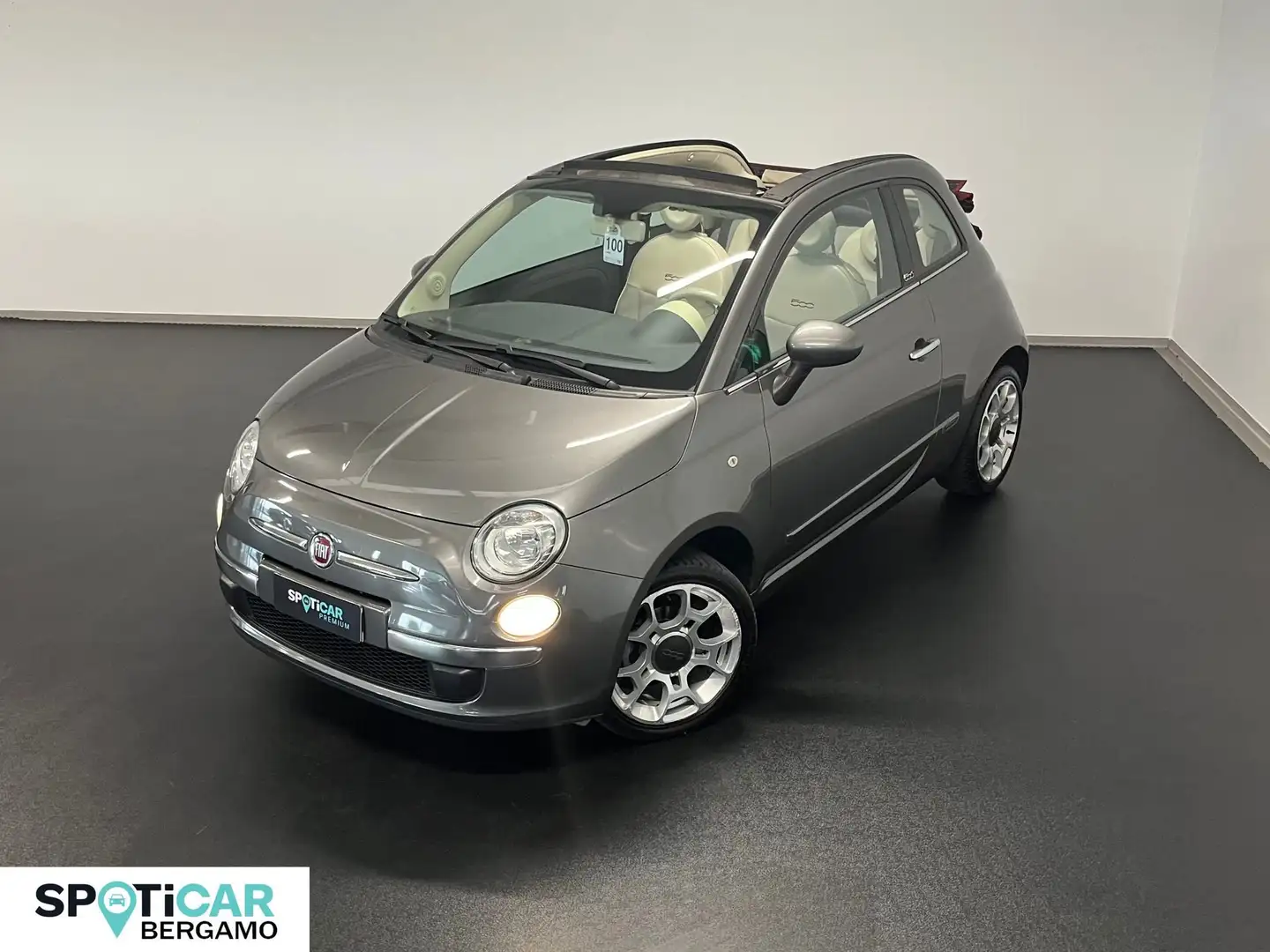 Fiat 500C 1.2 Lounge Cabrio Gris - 2