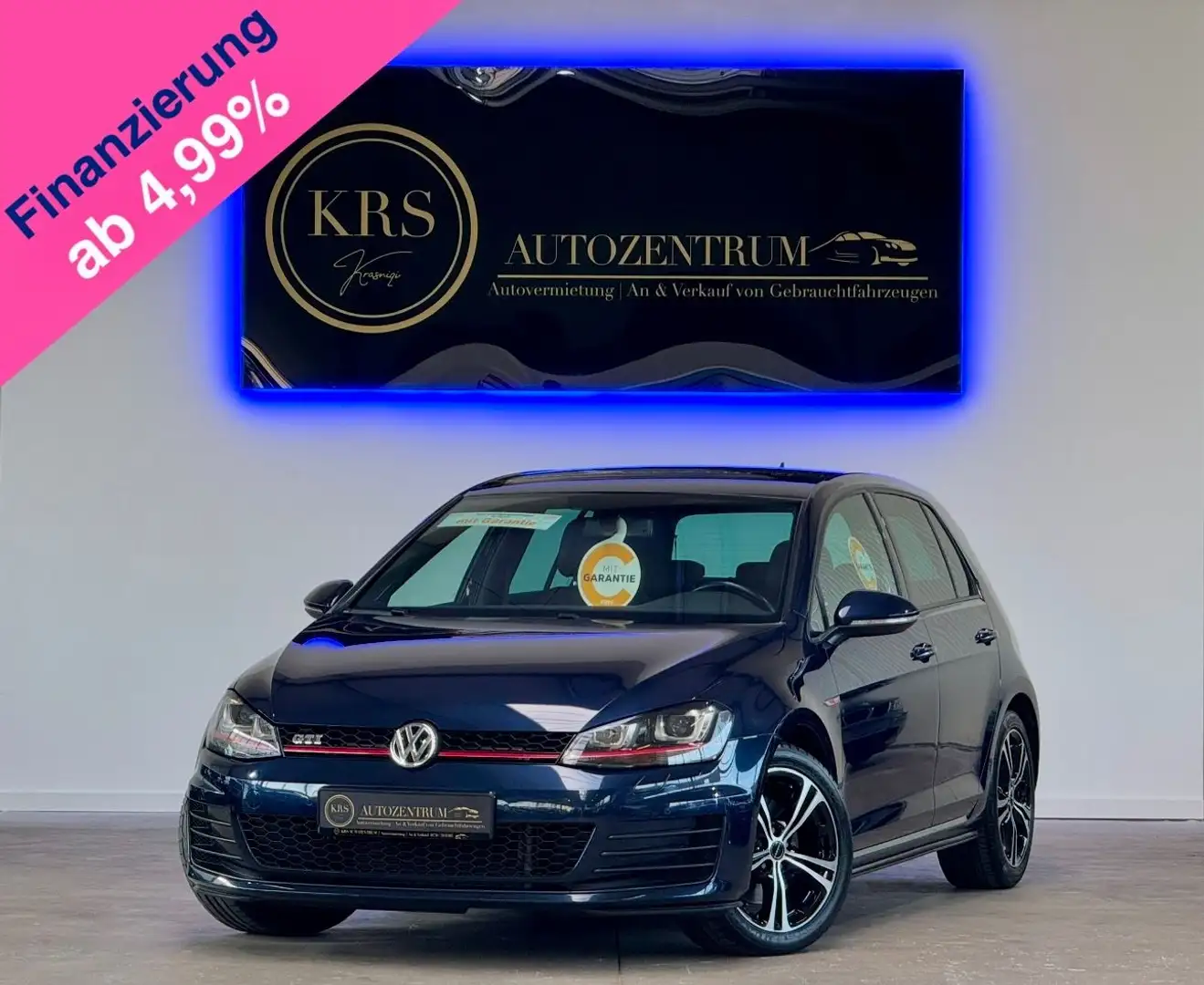 Volkswagen Golf VII GTI *GARANTIE*LEDER*DYNAUDIO*1.HAND*AHK Blauw - 1