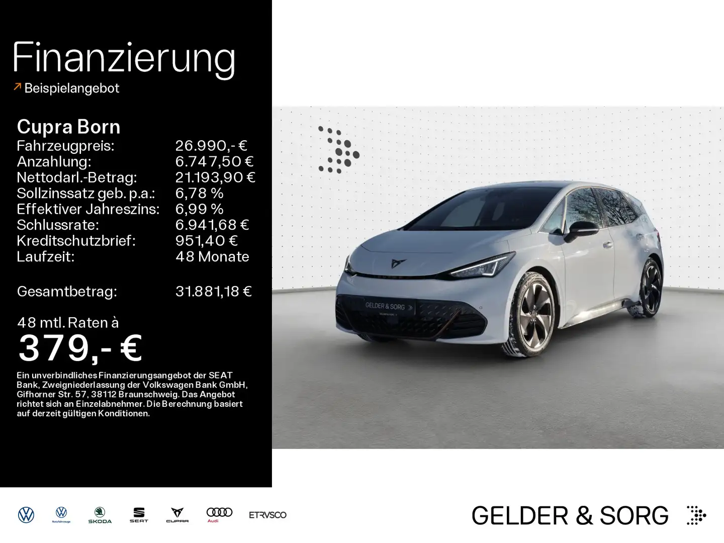 CUPRA Born Fahrschul-Paket*Rückfahrkamera*Navi*LED Weiß - 1