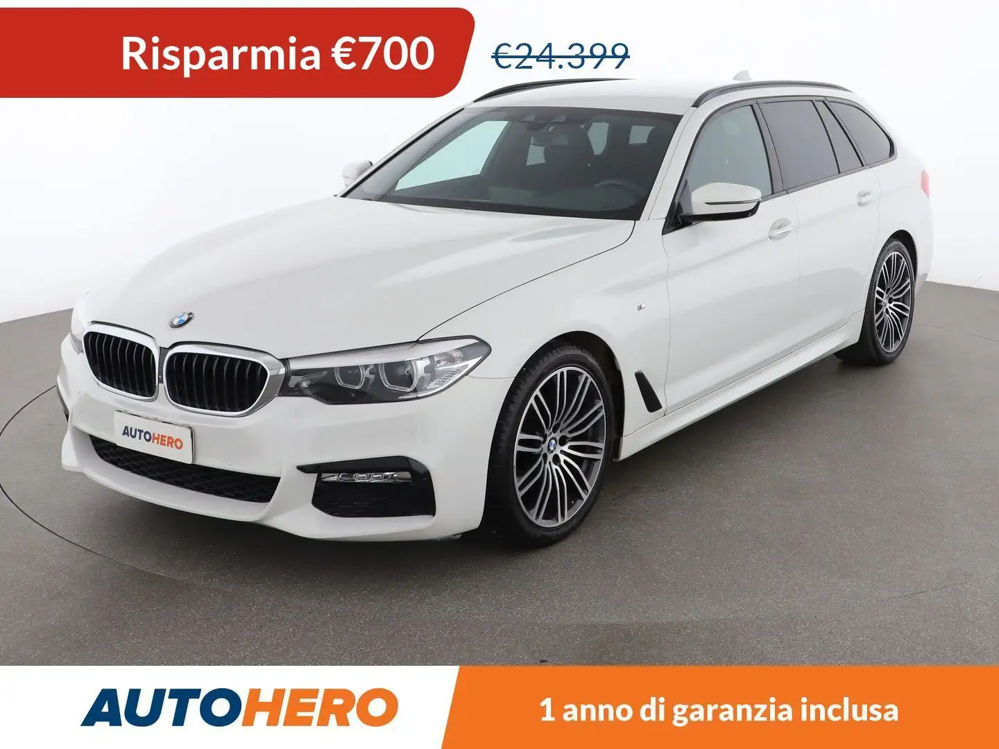 BMW 520 520d Msport Touring Bianco - 1