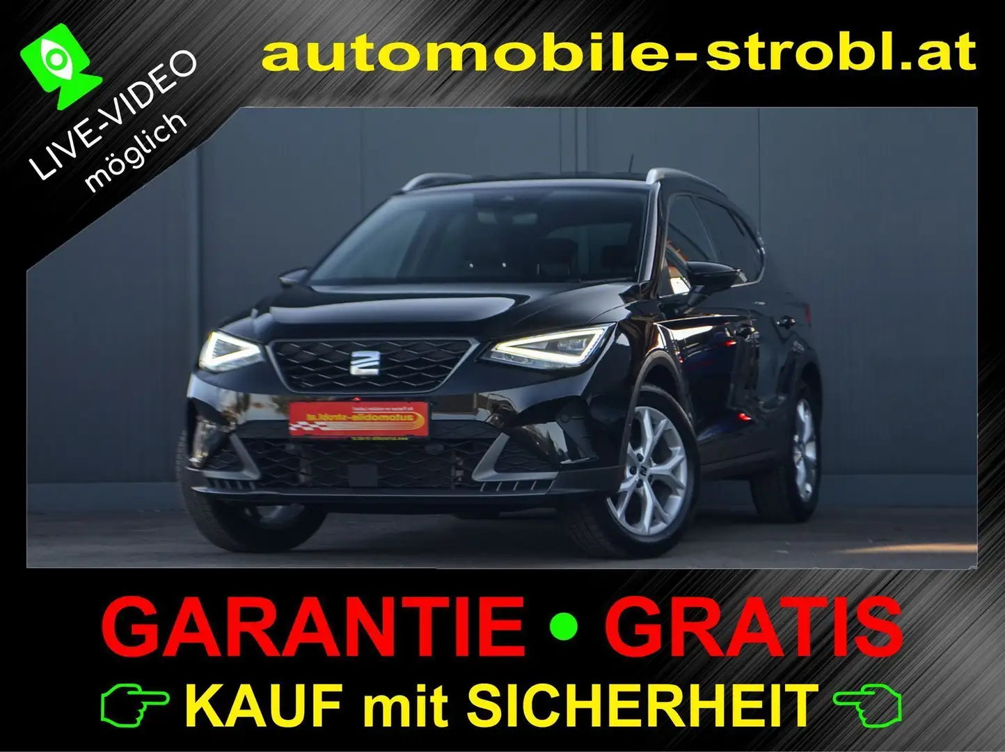 SEAT Arona TSI FR-Line * AHV * LED * Virt.C. * ACC * Werksga Schwarz - 1