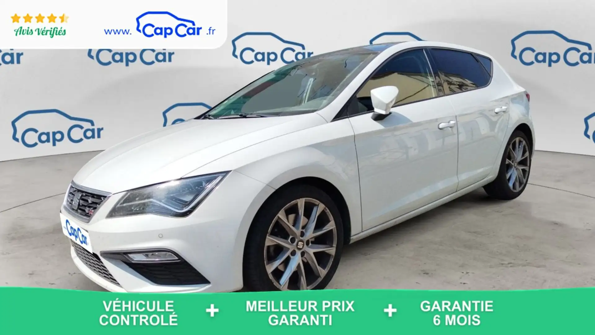 SEAT Leon 2.0 TDI 184 DSG6 FR - Automatique Toit ouvrant Weiß - 1