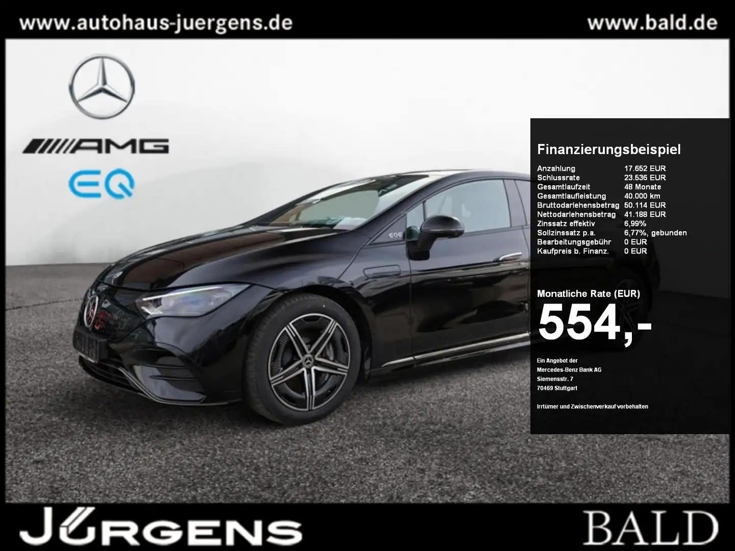 Mercedes-Benz EQE 350 AMG-Sport/Pano/Burm3D/Night/Memo/Distr Schwarz - 1