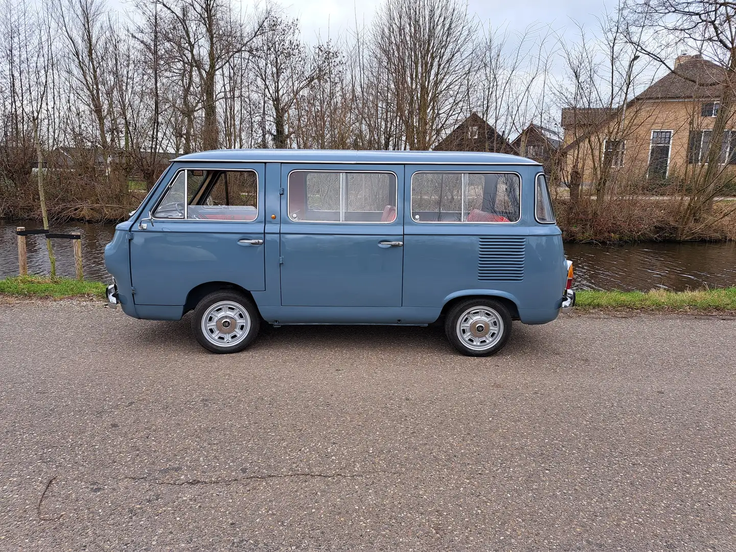 Fiat 850 Familiare Blauw - 2