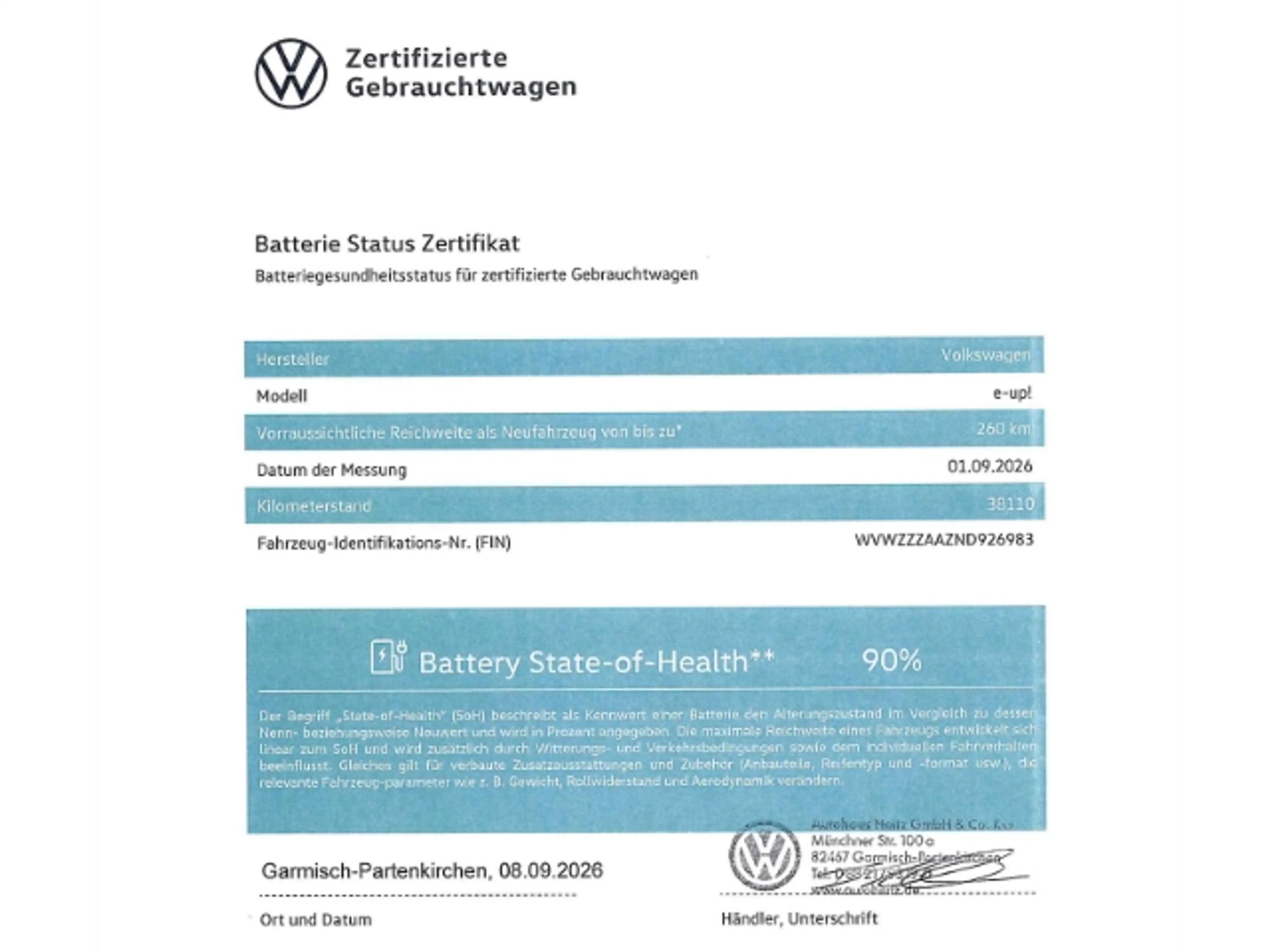 Volkswagen e-up! e-Style Style Plus Rückfahrkam. SHZ — photo 2