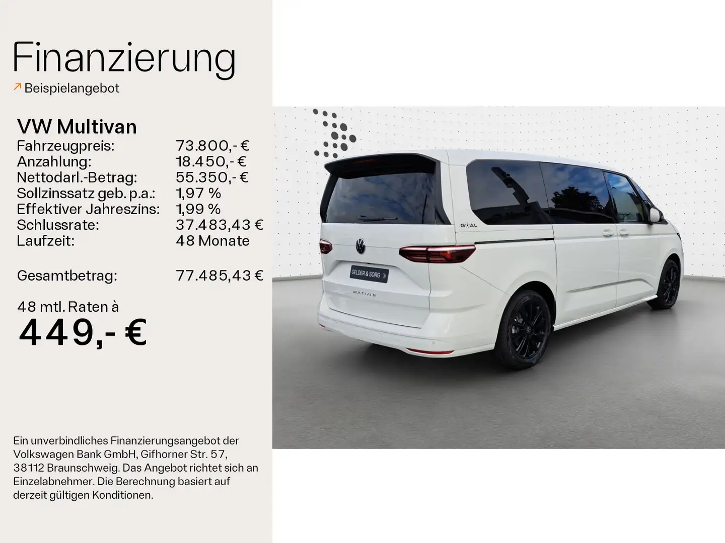 Volkswagen T7 Multivan GOAL TDI LÜ *AGR*Navi*Vis-a-Vis*Stan Wit - 2