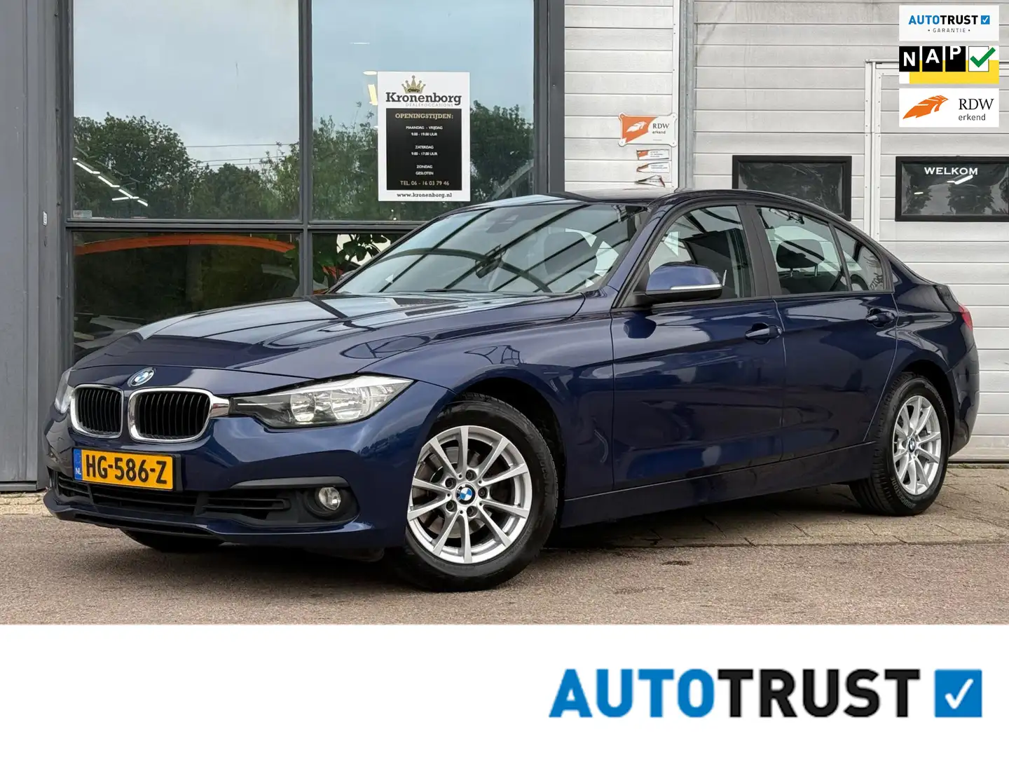 BMW 318 3-serie 318i Essential, NAP, LED, NAVI Bleu - 1