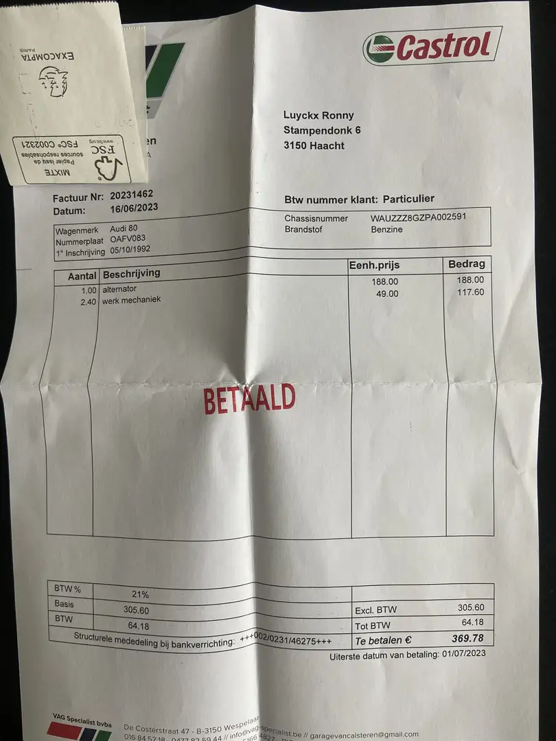 Audi Cabriolet audi 80 Cabrio automaat - 2