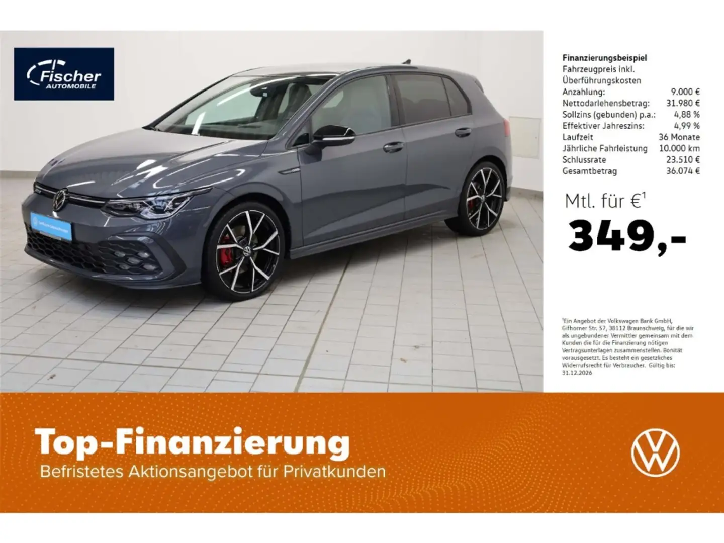 Volkswagen Golf 2.0 TDI SCR GTD Matrix/NAV/RFK/ACC/PDC/SH Grau - 1