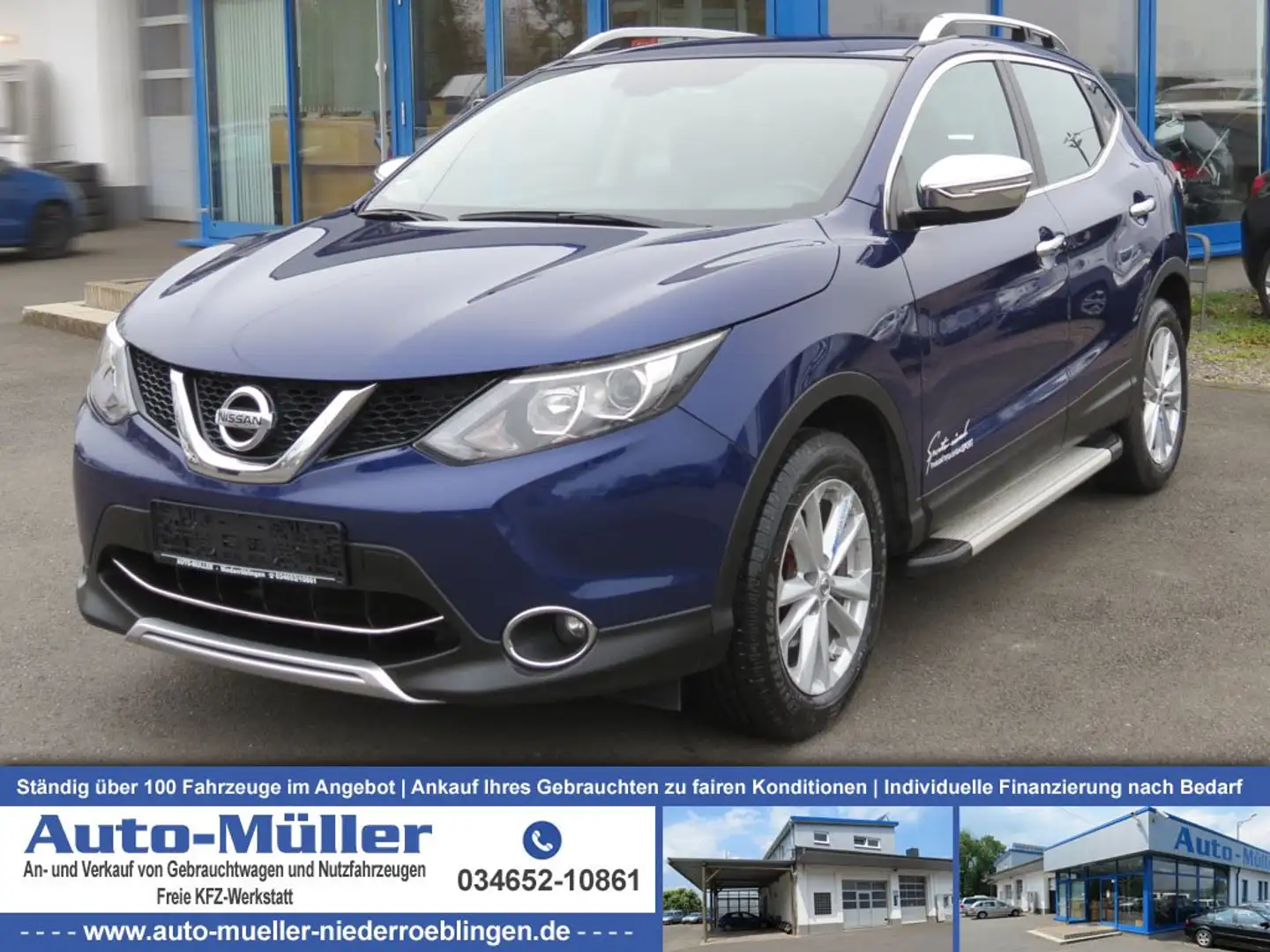 Nissan Qashqai 1.2 DIG-T Visia Navi Tempomat PDC Bleu - 1