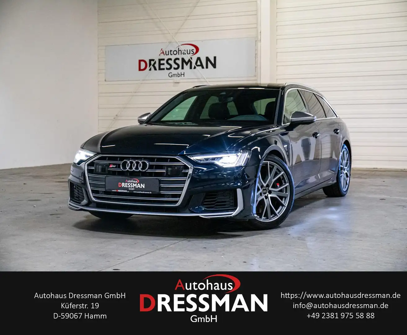 Audi S6 Avant q. AHK ACC MATRIX PANO KAMERA LEDER B&O Bleu - 1
