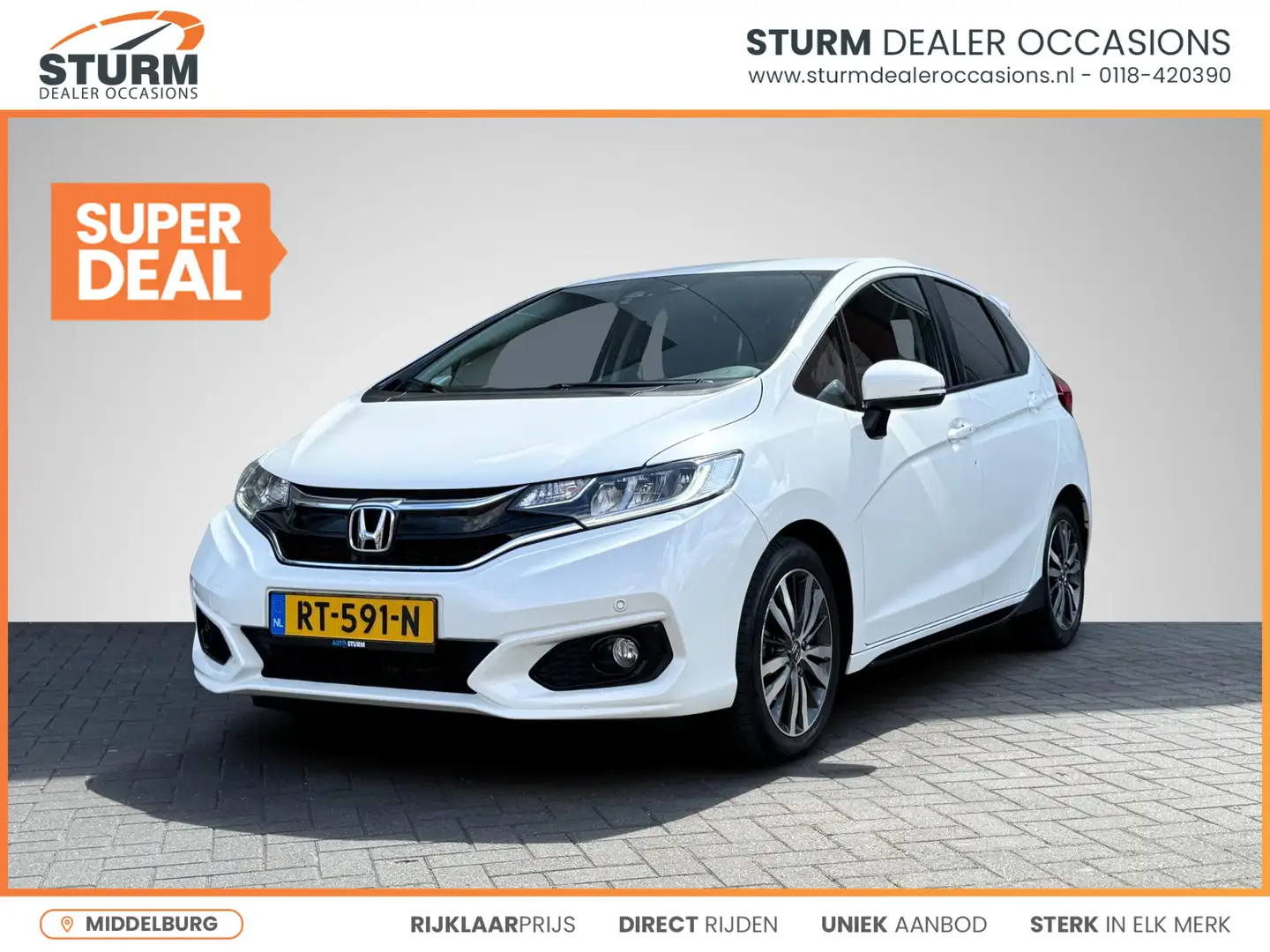 Honda Jazz 1.3 i-VTEC Elegance Automaat | Navigatie | Camera Blanc - 1