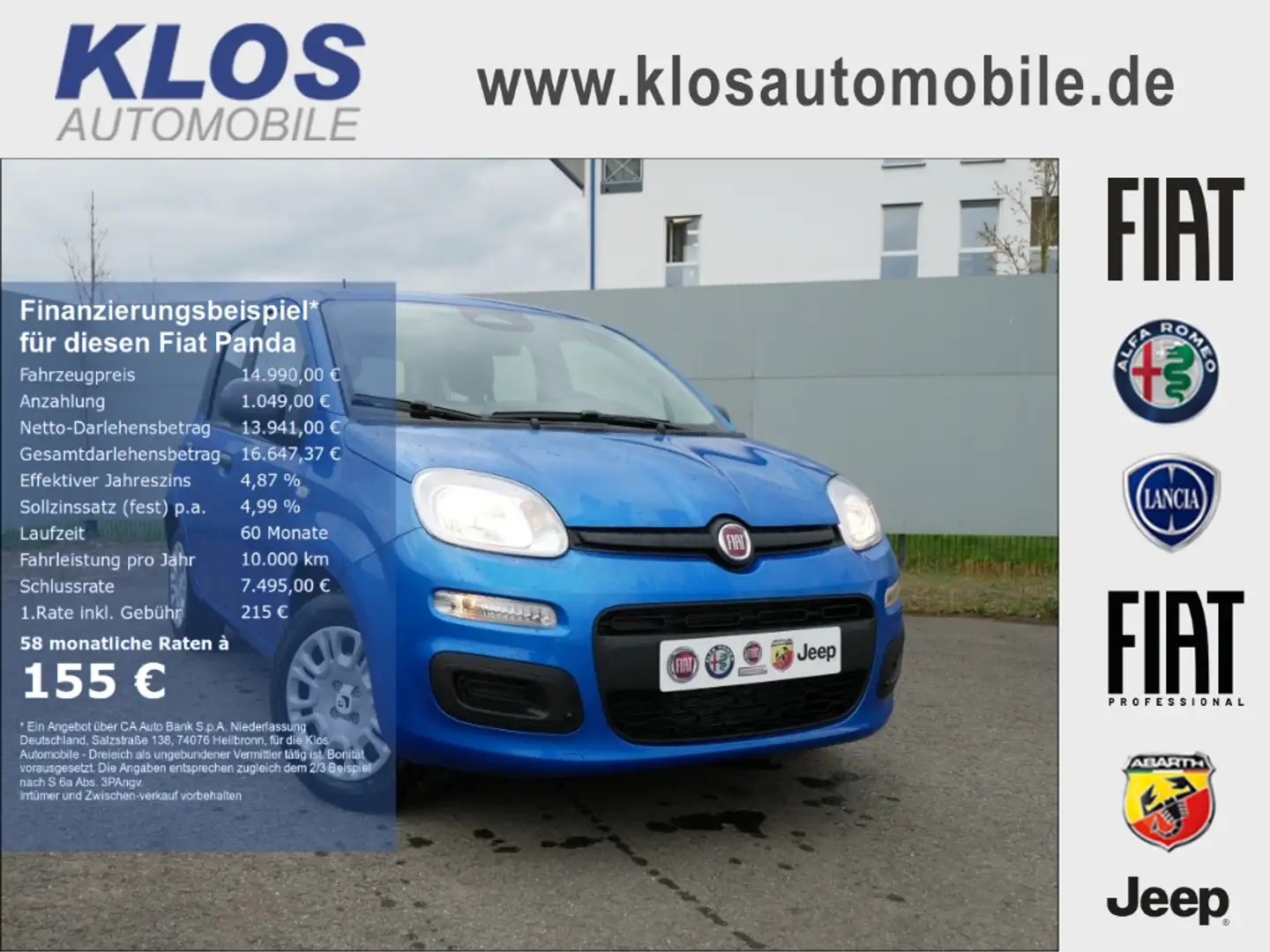 Fiat Panda HYBRID 1.0 GSE 70PS PDC CITY PAKET RADIO 5-SITZER Blau - 1