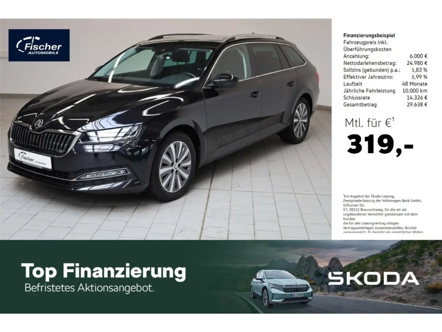 Skoda Superb Combi 2.0 TDI Style DSG AHK/Pano/Matrix Negro - 1