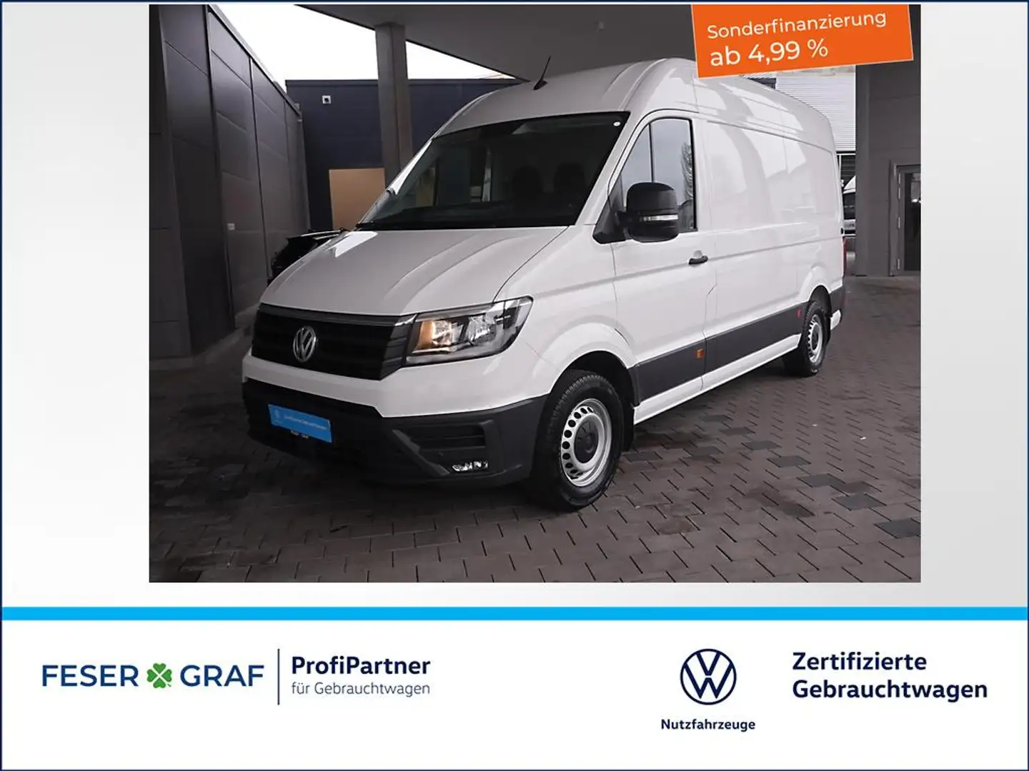 Volkswagen Crafter 2.0TDI Kasten MR Hochdach Luft-Standheizung Weiß - 1