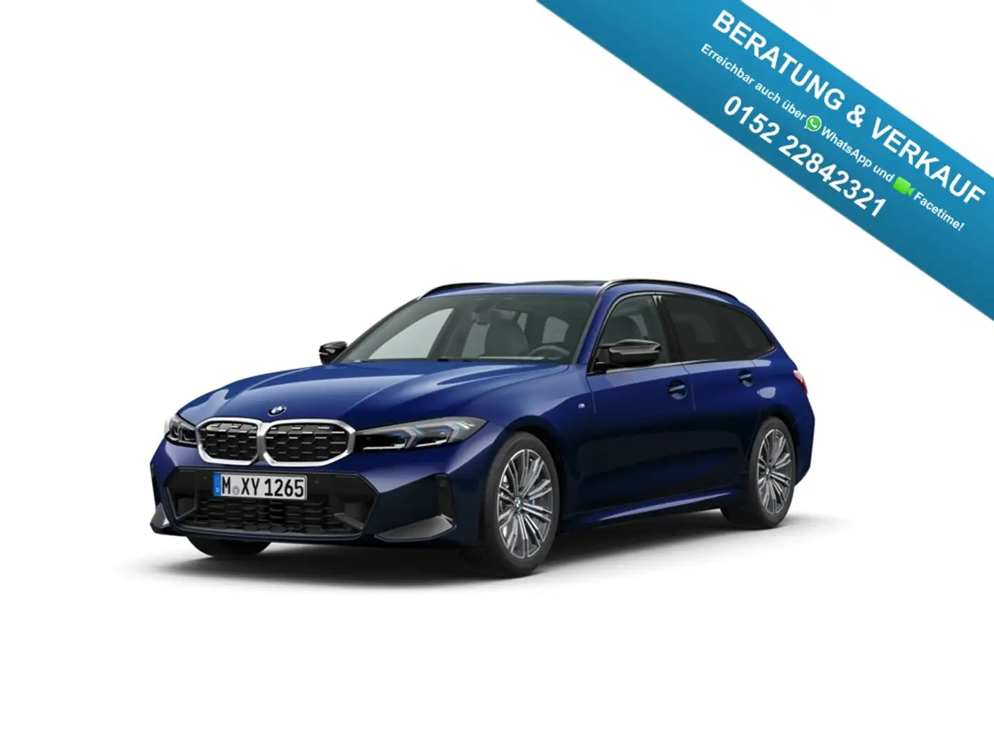 BMW 340 XDRIVE Sportpaket HUD AD AHK-klappbar AHK El. Pano Blau - 1