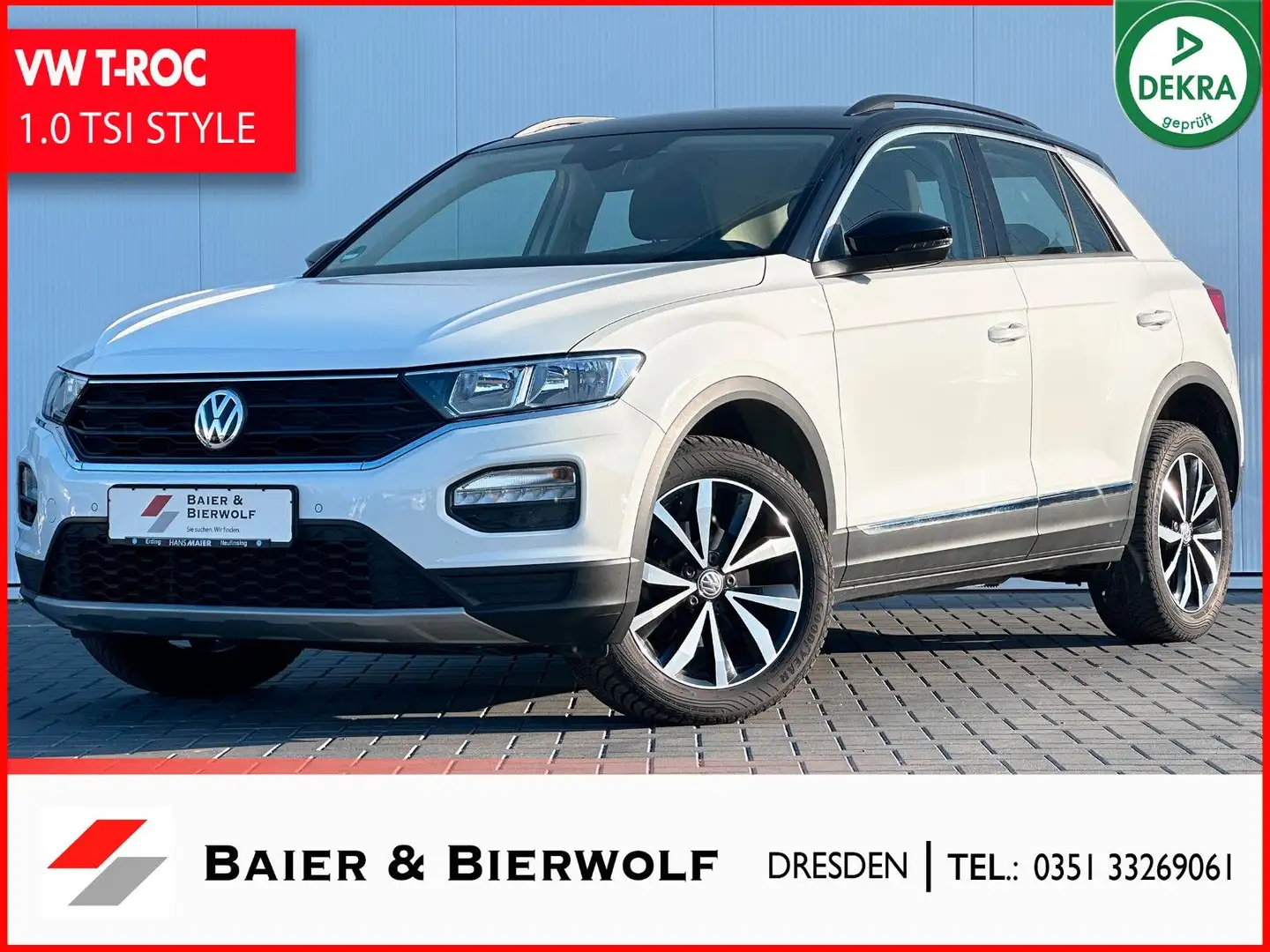 Volkswagen T-Roc 1.0TSI STYLE*VC*DAB*SHZ*PDC*ALU*TOP Wit - 1