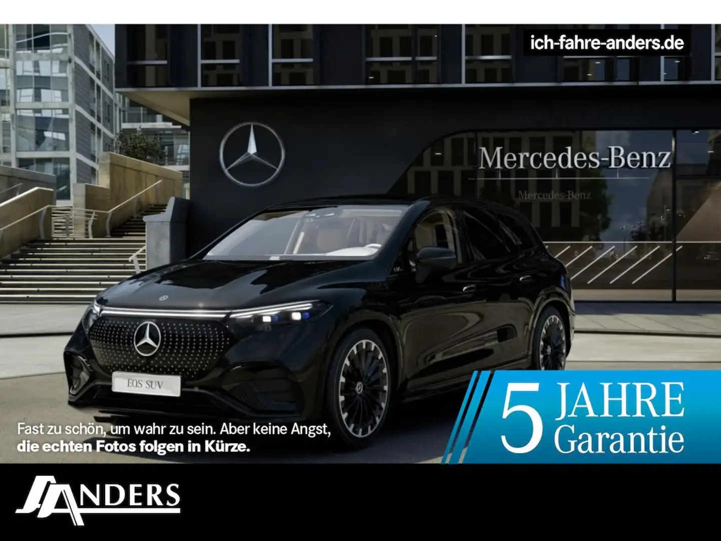 Mercedes-Benz EQS + SUV AMG+Hyperscreen+Pano+HA-Lenku.+360° Schwarz - 1
