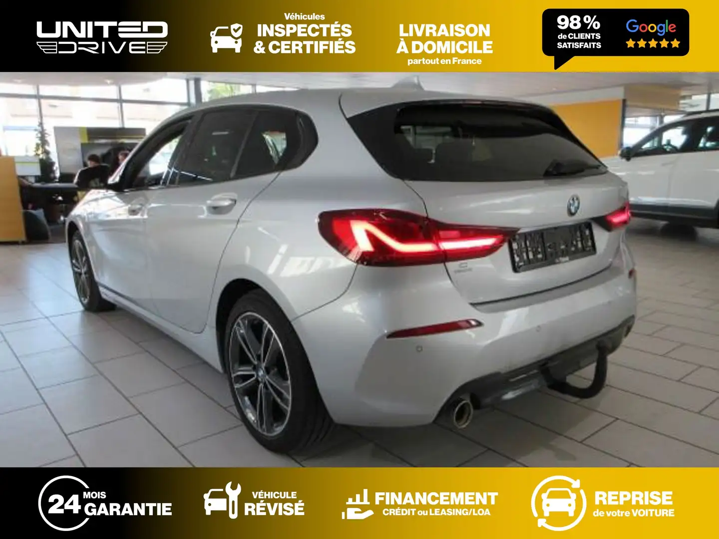 BMW 118 i 140 ch DKG7 Edition Sport Argent - 2