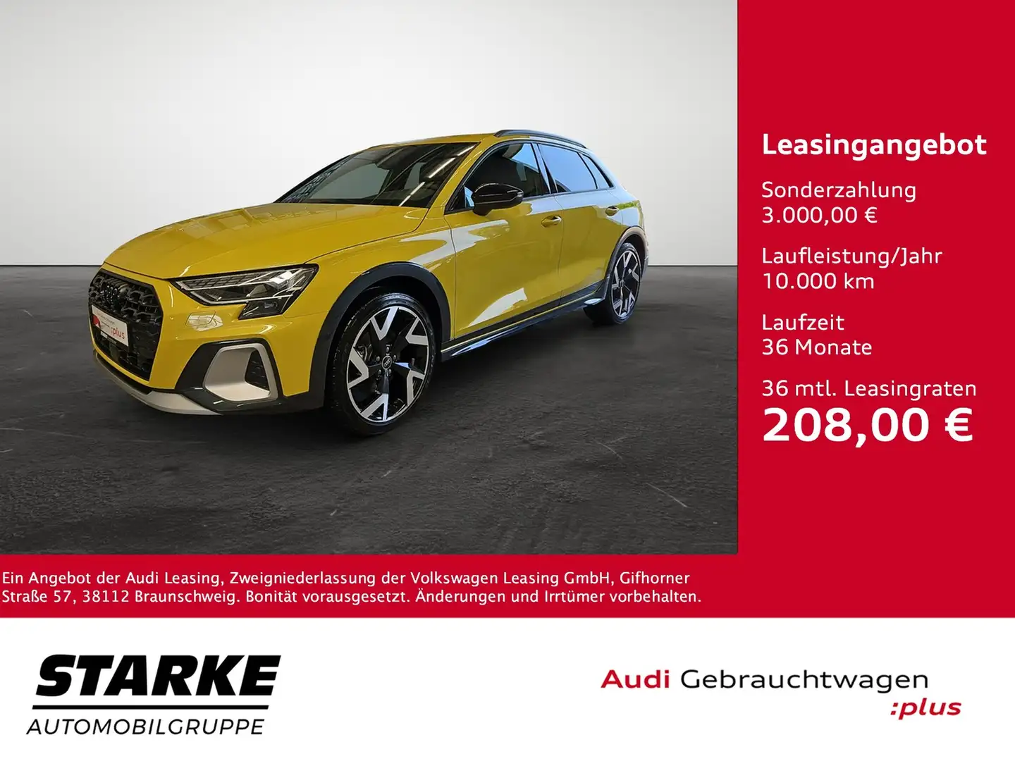 Audi A3 allstreet 35 TFSI S tronic NaviPlus Matrix Lede... Geel - 1