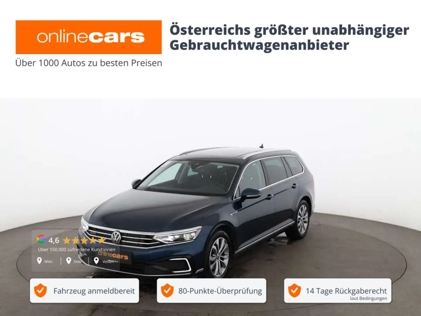Volkswagen Passat Variant 1.4 TSI GTE Aut MATRIX SKY AHK PDC Blau - 1