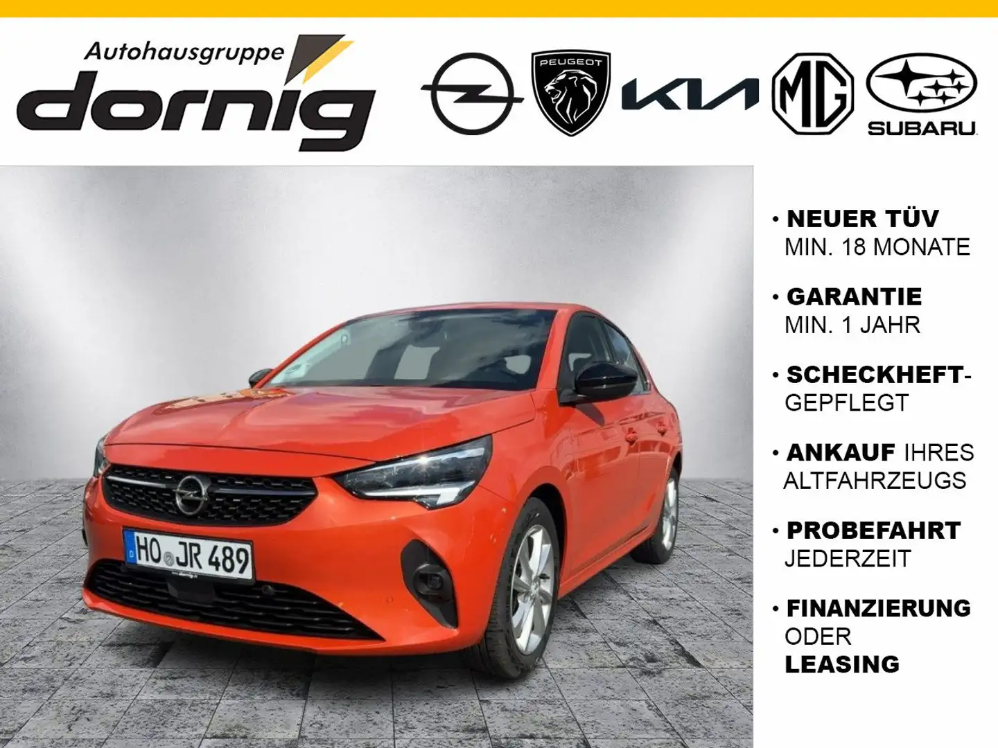 Opel Corsa F Elegance 1.2, SHZ,Park&Go Plus Orange - 1