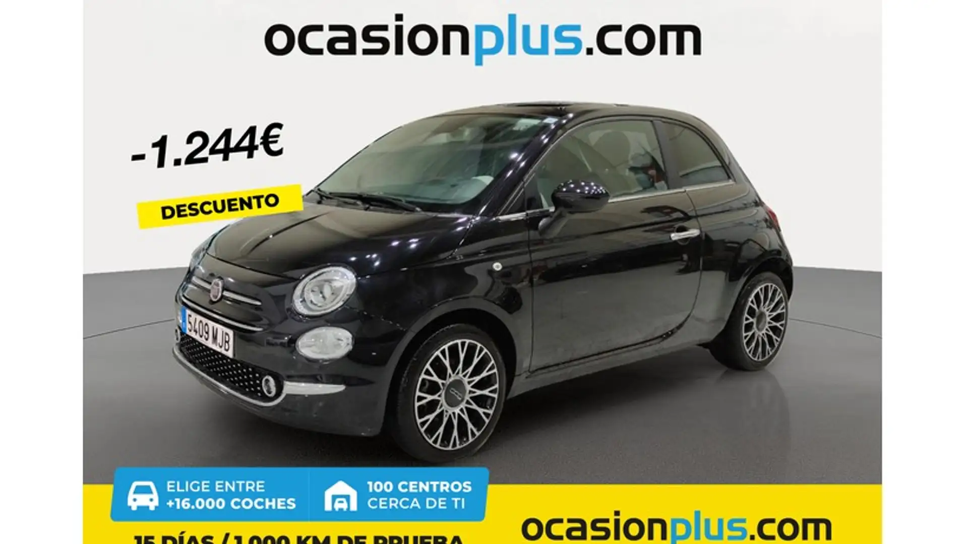 Fiat 500 1.0 Hybrid Dolcevita 52kW Zwart - 1