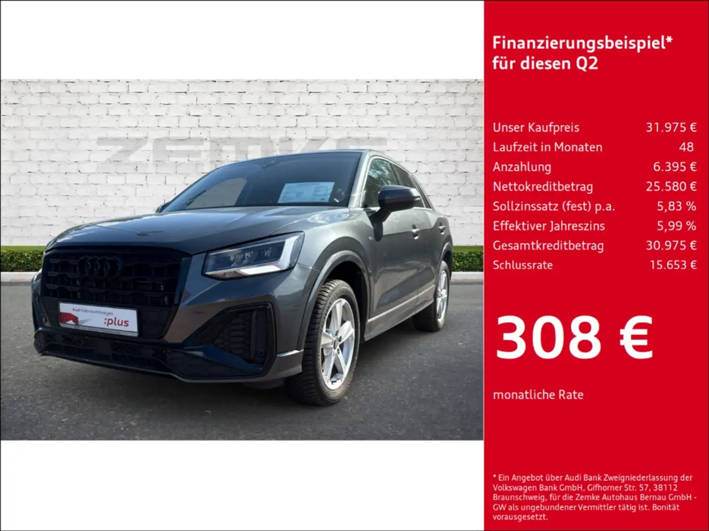 Audi Q2 35 TFSI S tronic S line Navi LED Gris - 1